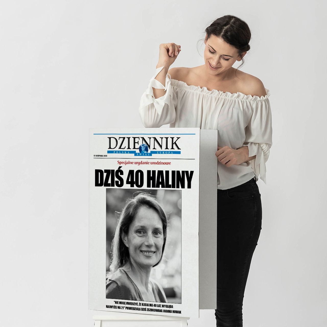 Kartka XXL na 40 urodziny - Dziennik 