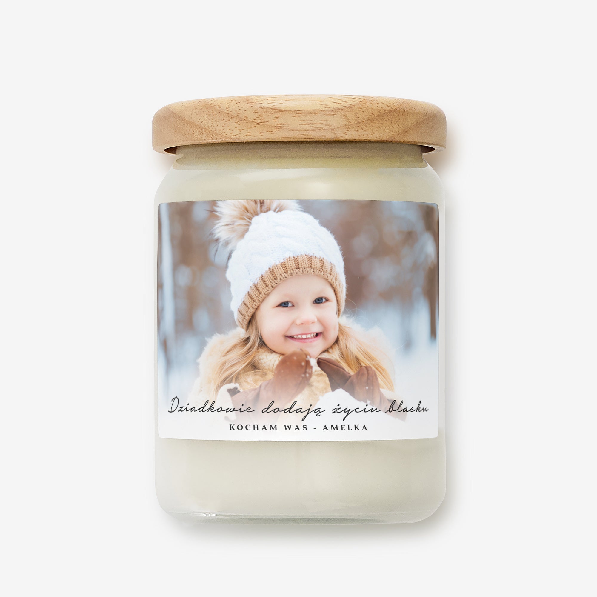 Świeca personalizowana na Dzień Babci i Dziadka świeczka dla babci i dziadka prezent na Dzień Babci i Dziadka