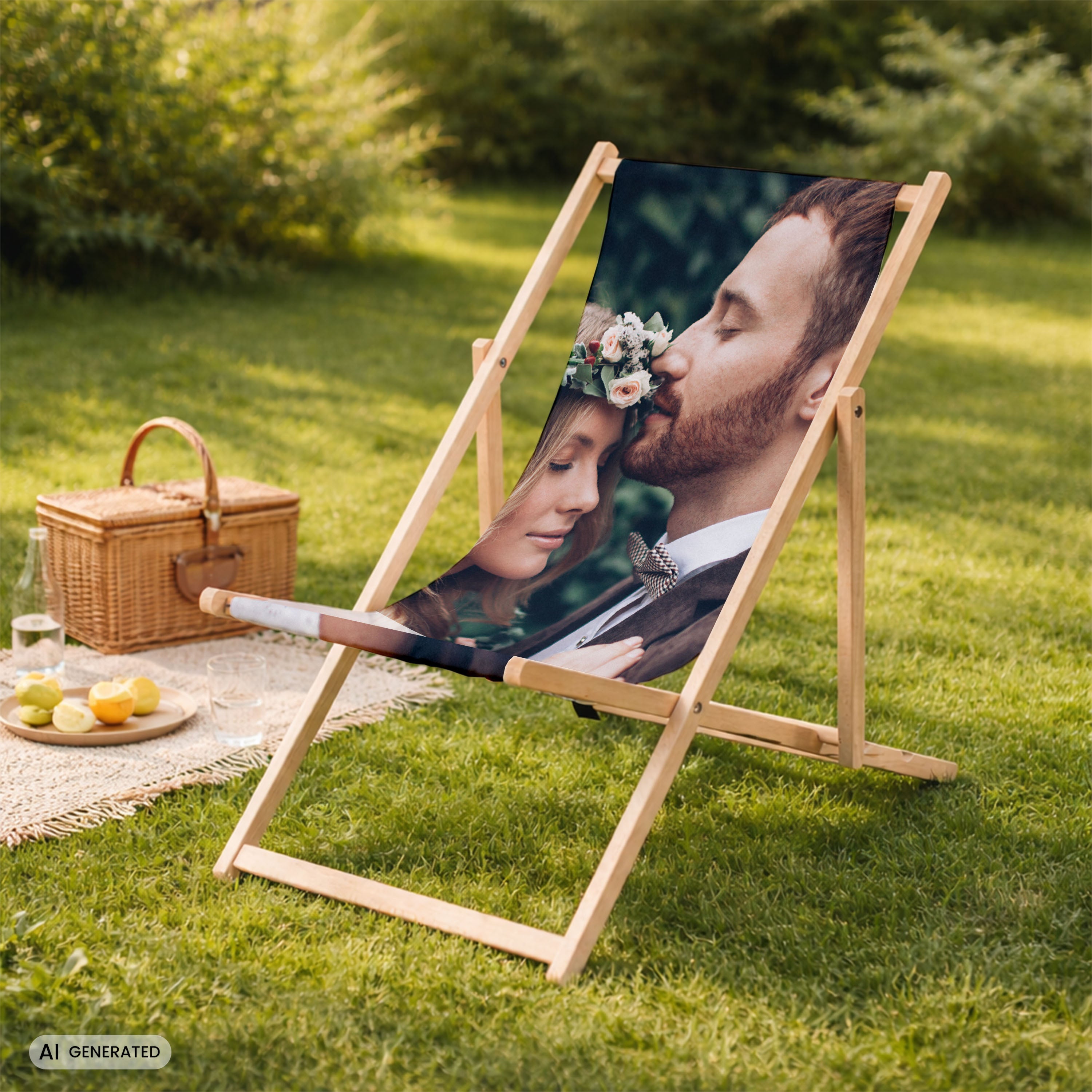 Liegestuhl mit eigenem Aufdruck - Geschenk mit Foto