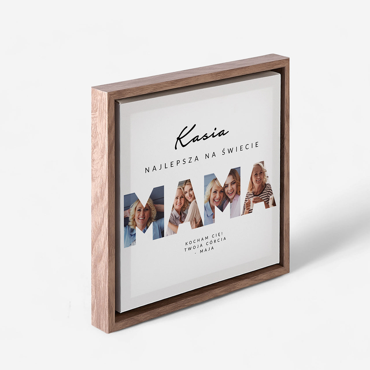 Obraz na płótnie z ramą na prezent dla mamy