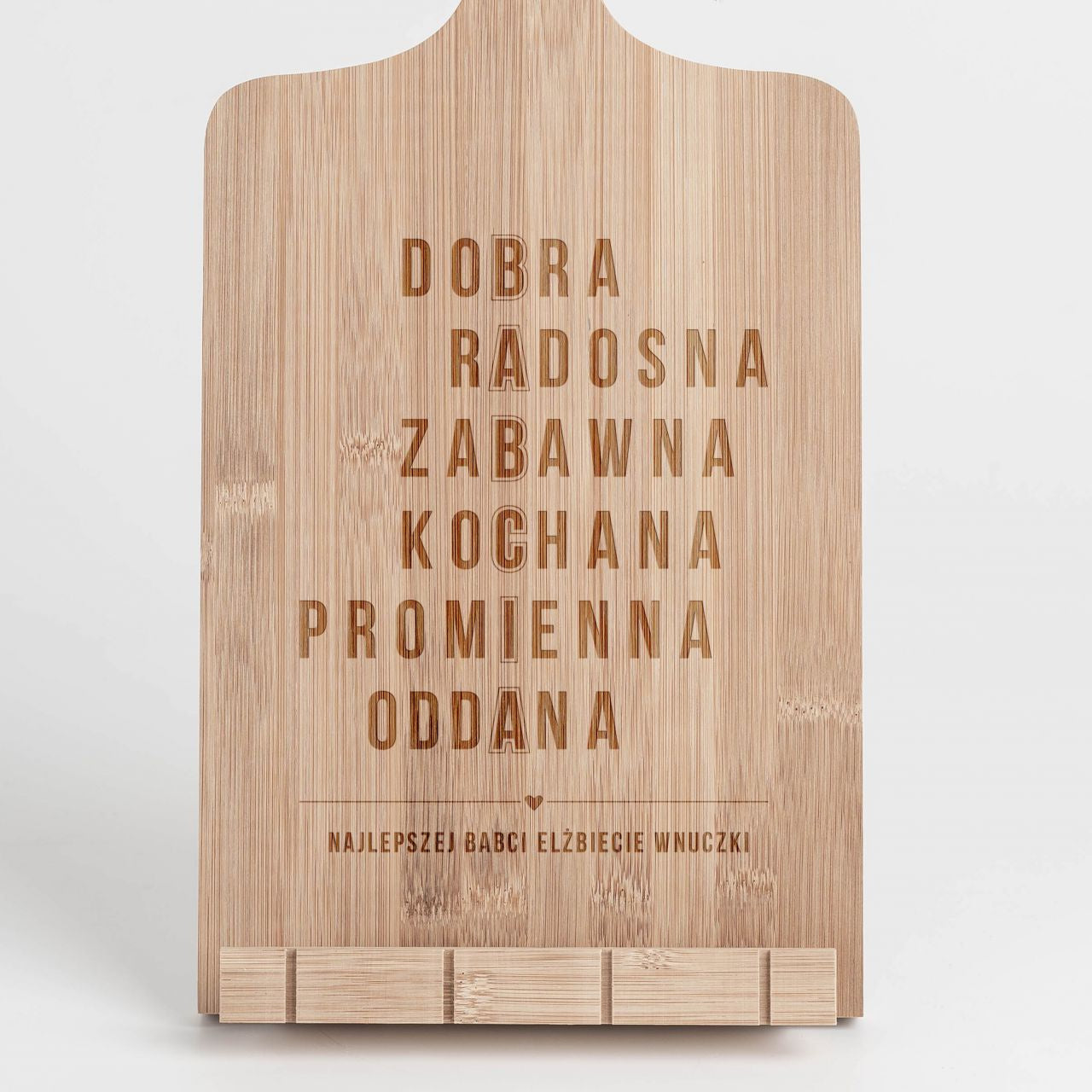 Podpórka pod książkę kucharską - prezent urodzinowy dla babci