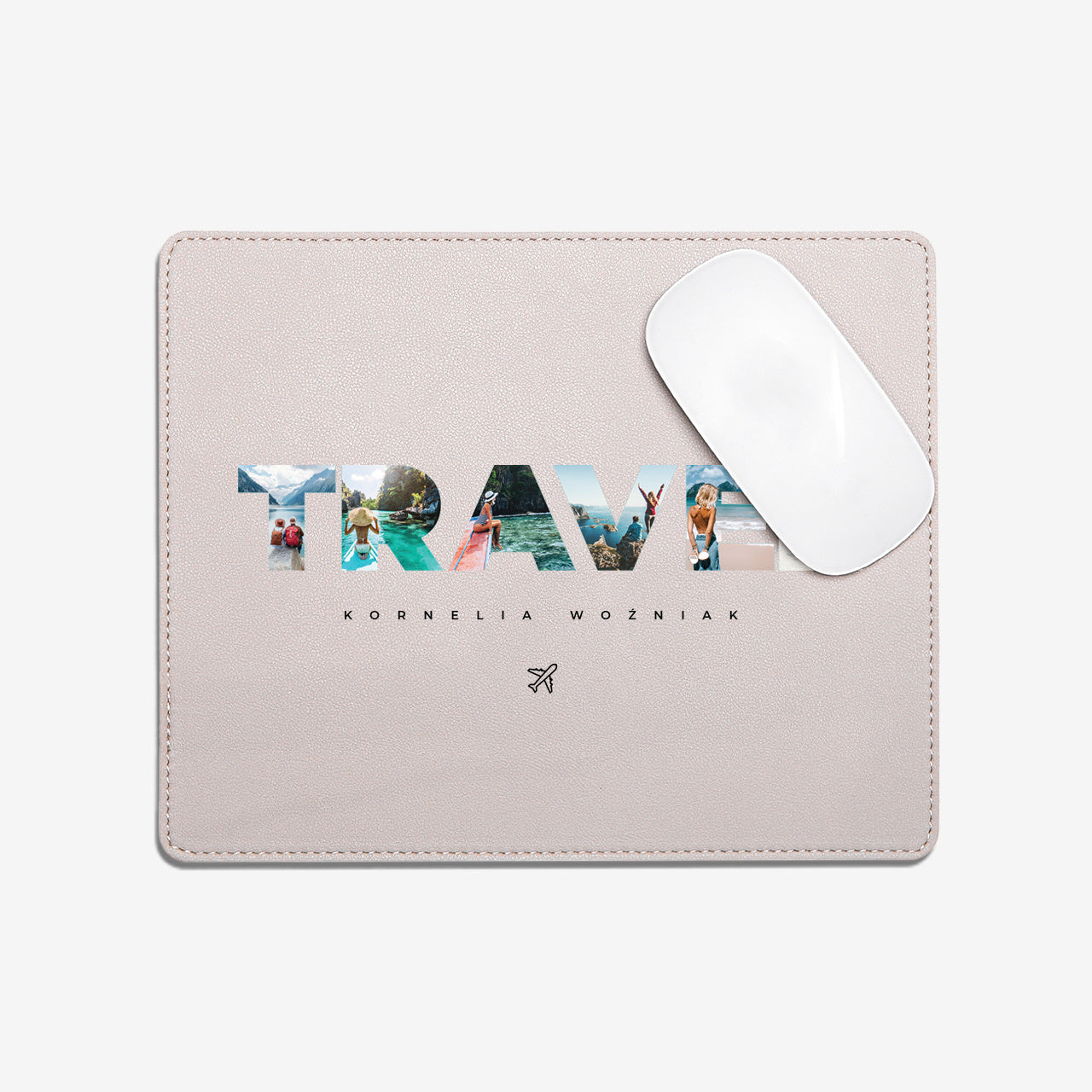 Personalizowana podkładka pod mysz - Kolaż Zdjęć - prezent dla podróżnika