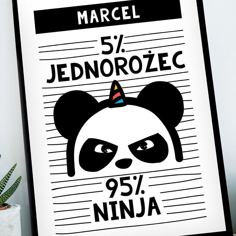 Personalizowany plakat na Dzień Dziecka - Ninja