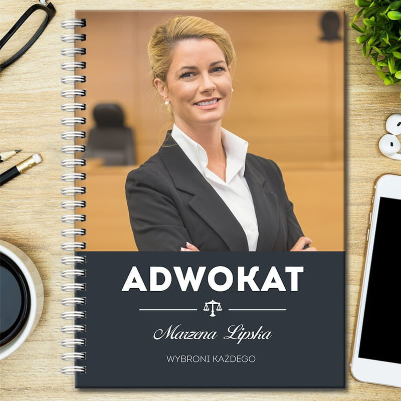 Personalizowany notes dla Pani adwokat prezent dla Pani adwokat notatnik dla adwokatki prezent dla prawniczki