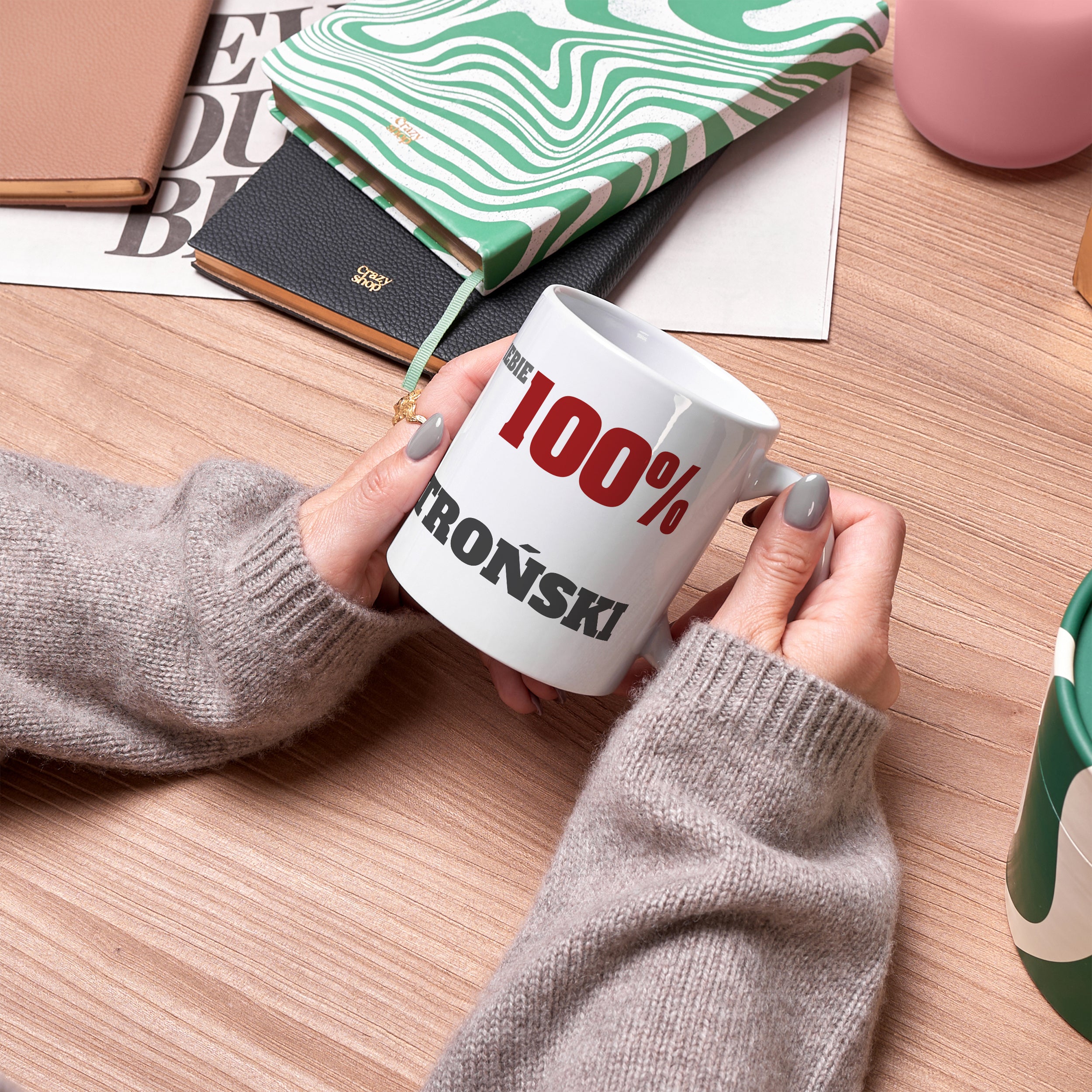 Śmieszny kubek dla pracownika - Sto Procent kubek z nadrukiem personalizowany kubek prezent dla pracownika