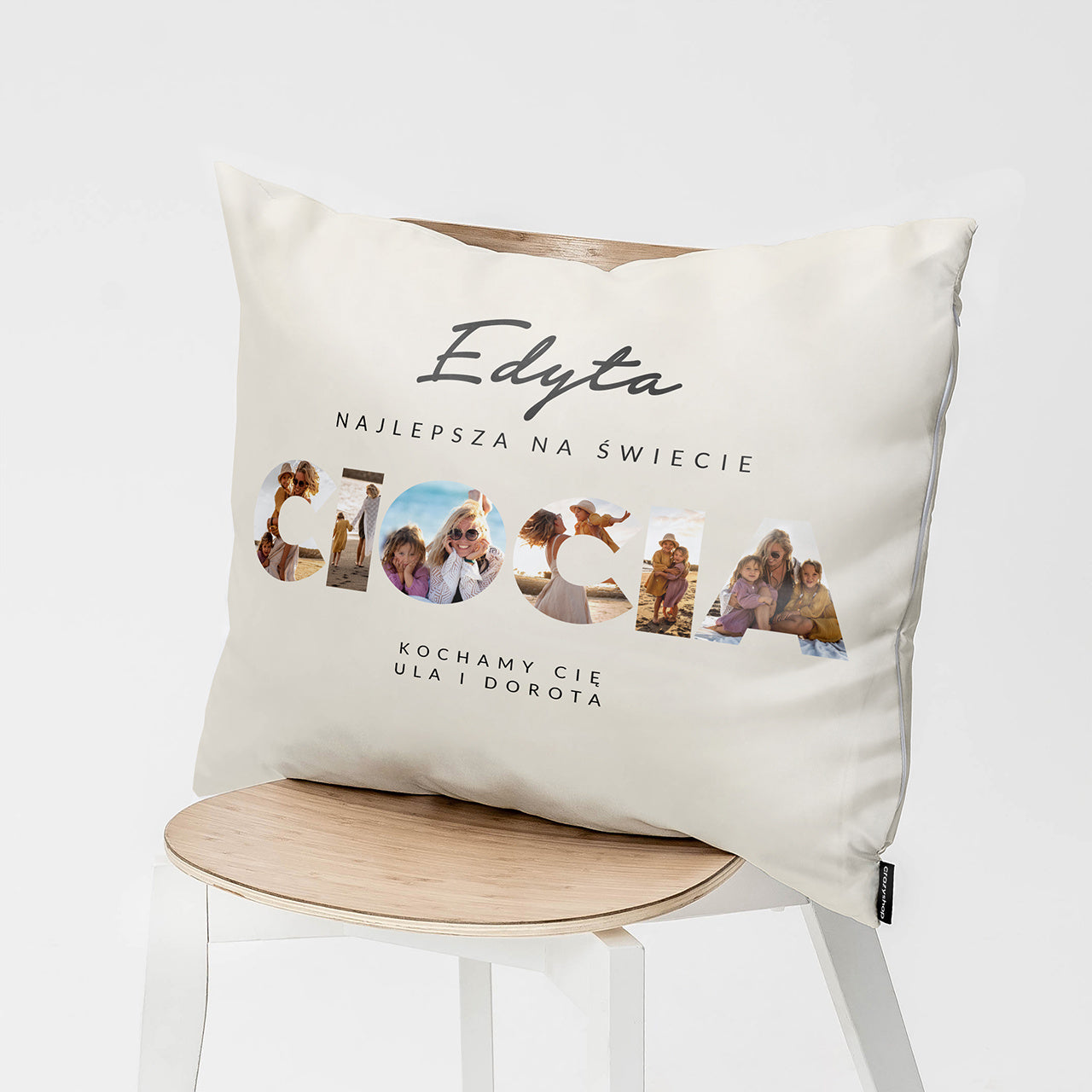Personalizowana poduszka dla cioci - kolaż zdjęć poduszka dla cioci poduszka ze zdjęciami