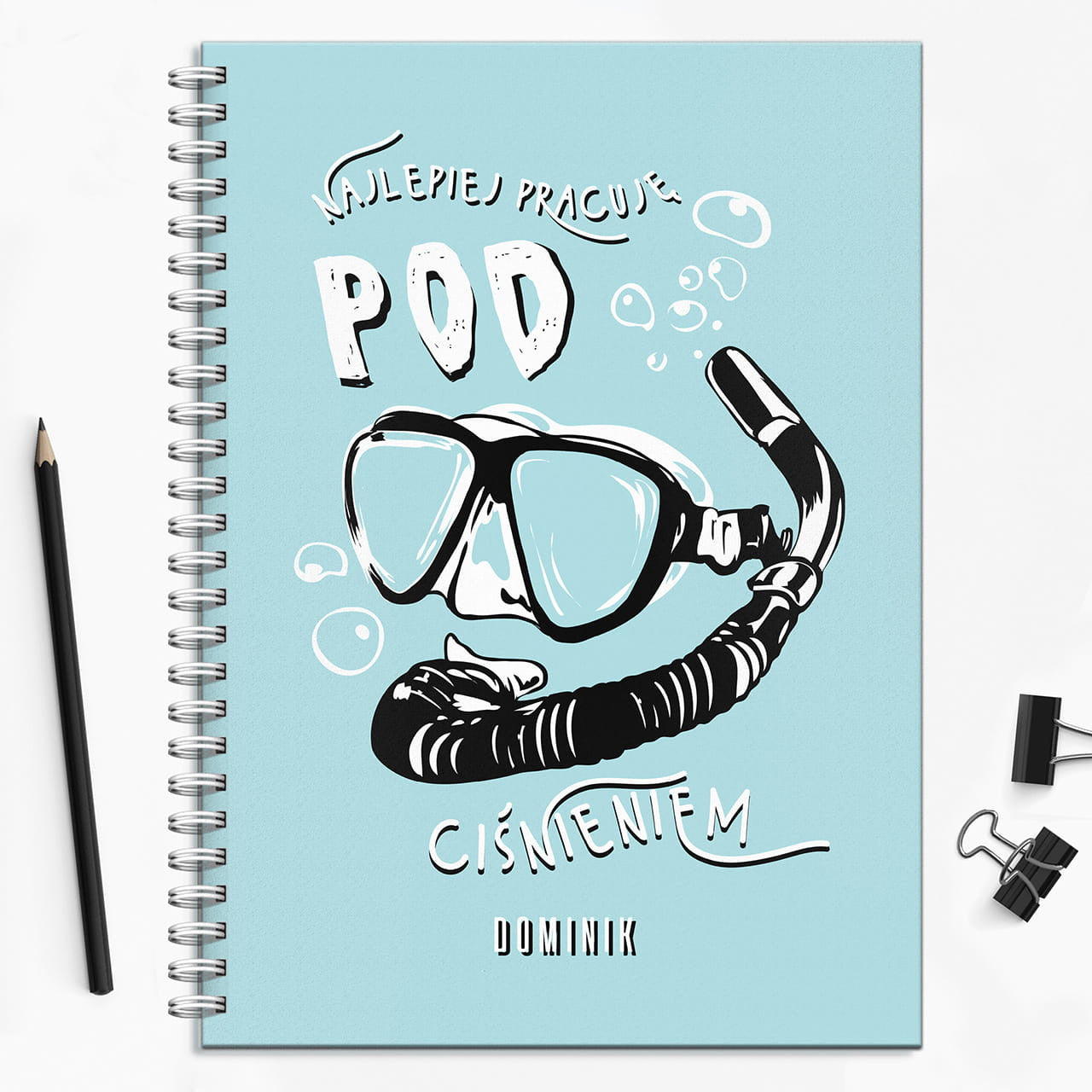 Personalizowany notes dla nurka prezent dla nurka personalizowany notatnik  