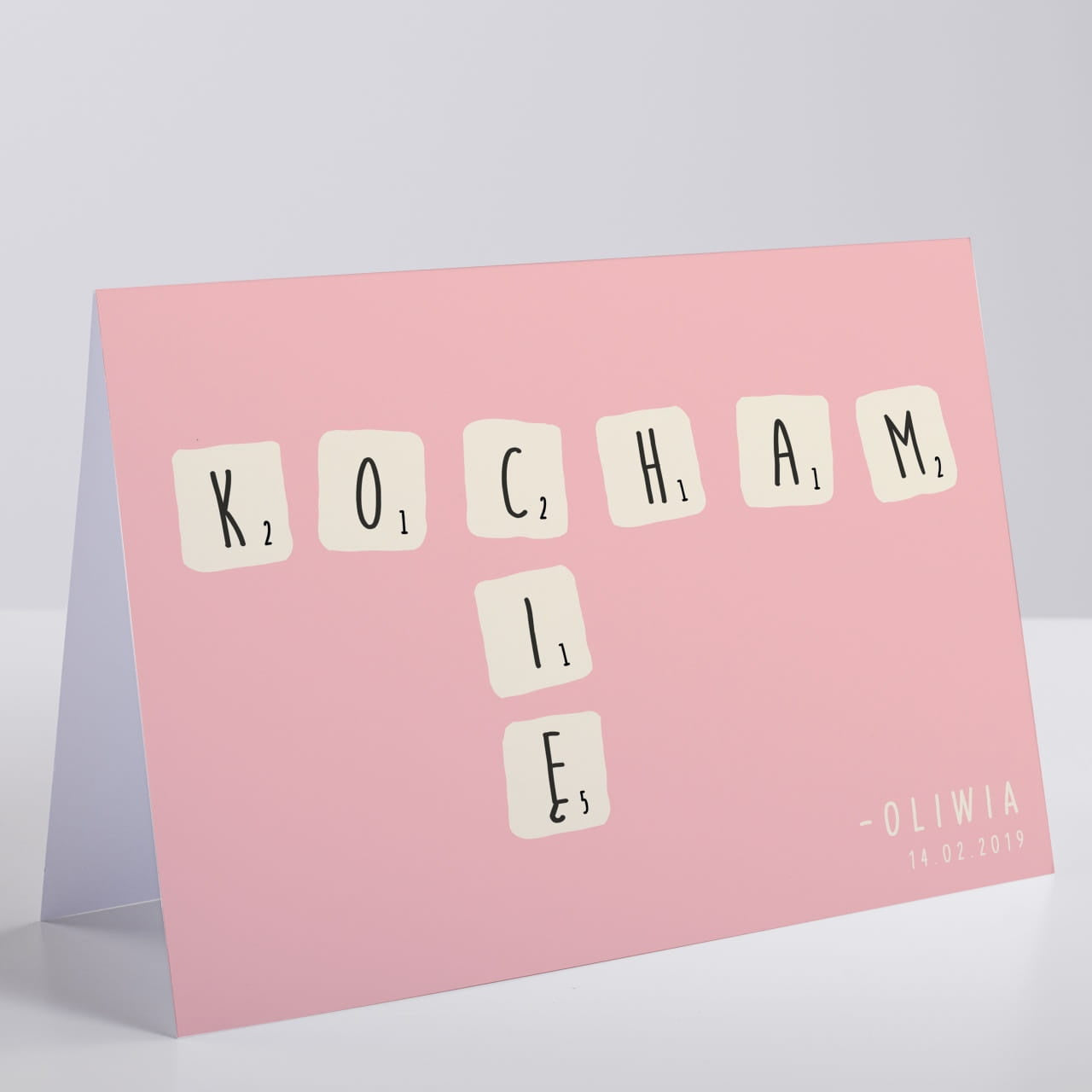 Kartka walentynkowa dla ukochanej - Kocham Cię personalizowana kartka walentynkowa prezent dla ukochanej