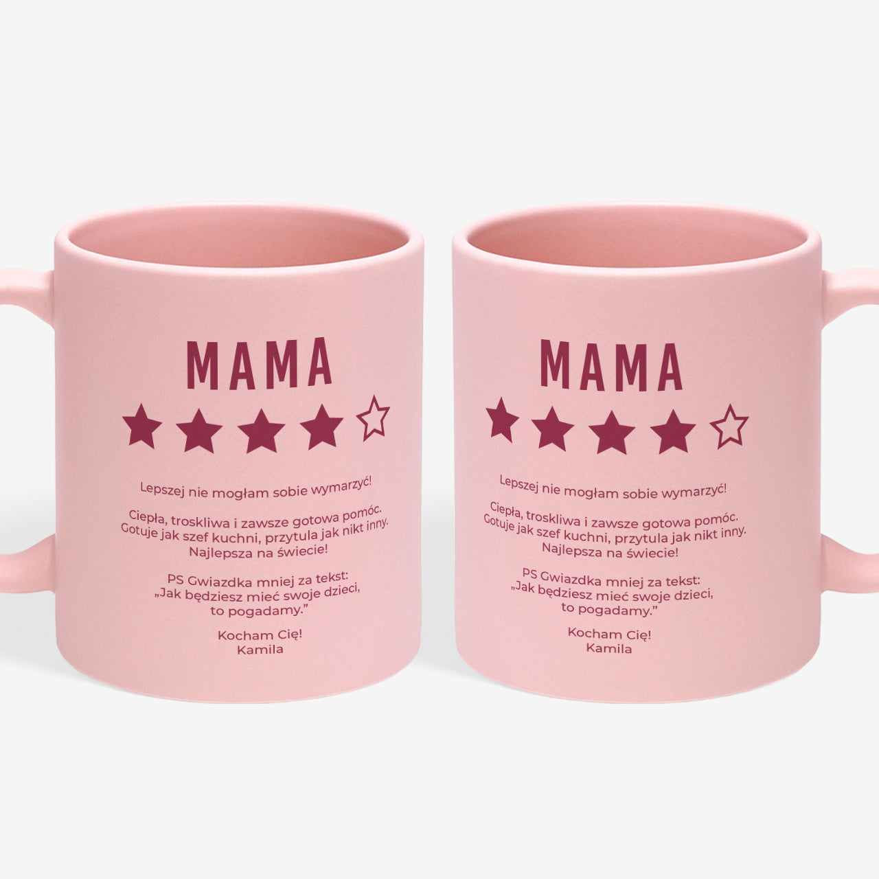 Różowy kubek dla mamy wyjątkowy prezent dla mamy na Dzień Mamy kubek personalizowany