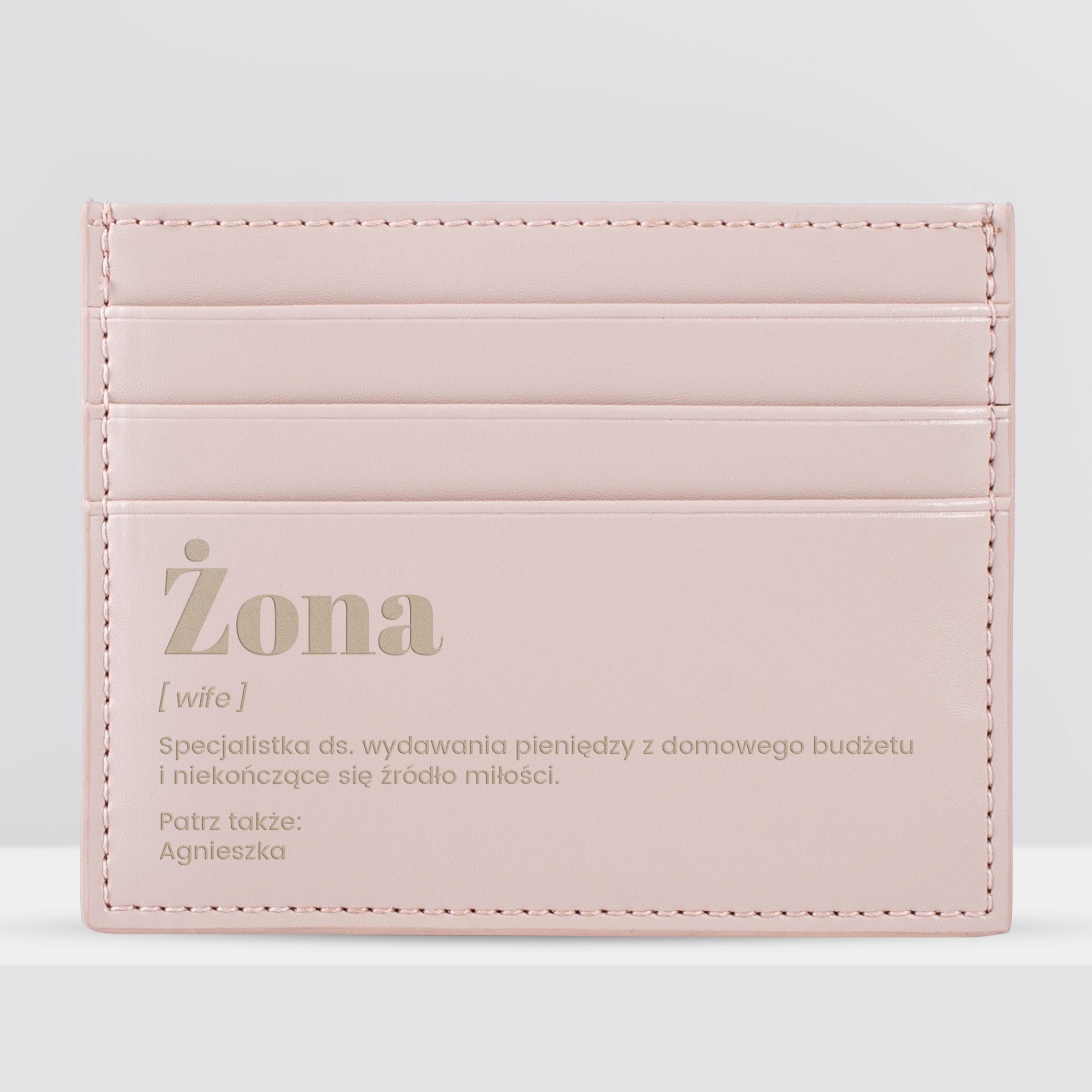 Etui na karty z personalizacją - prezent dla żony