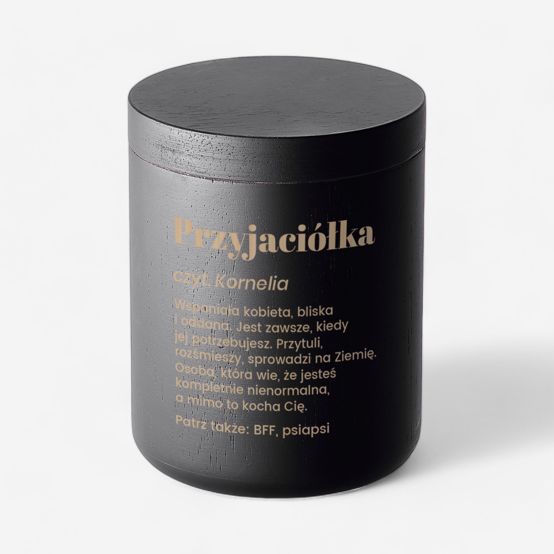 Świeca z grawerem dla przyjaciółki - prezent na urodziny przyjaciółki