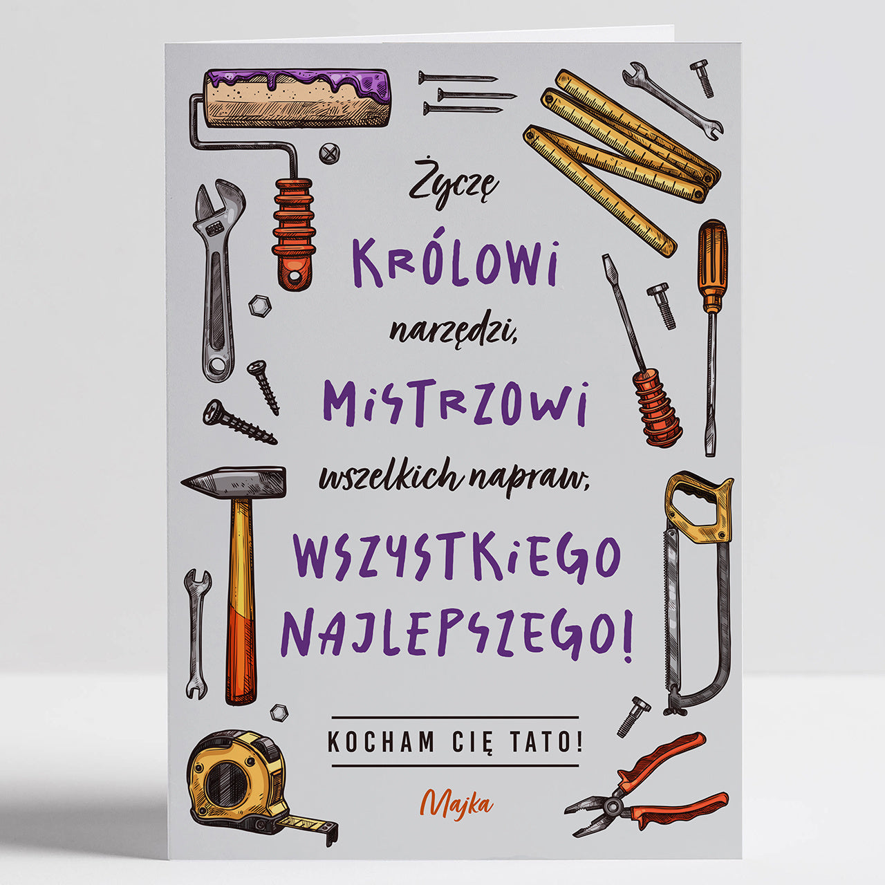 Personalizowana kartka urodzinowa dla majsterkowicza