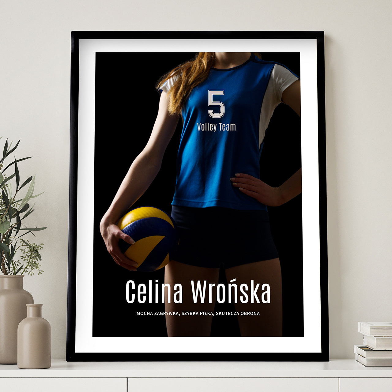 Plakat dla siatkarki – siatkówka prezent dla siatkarki prezent dla sportowca plakat personalizowany