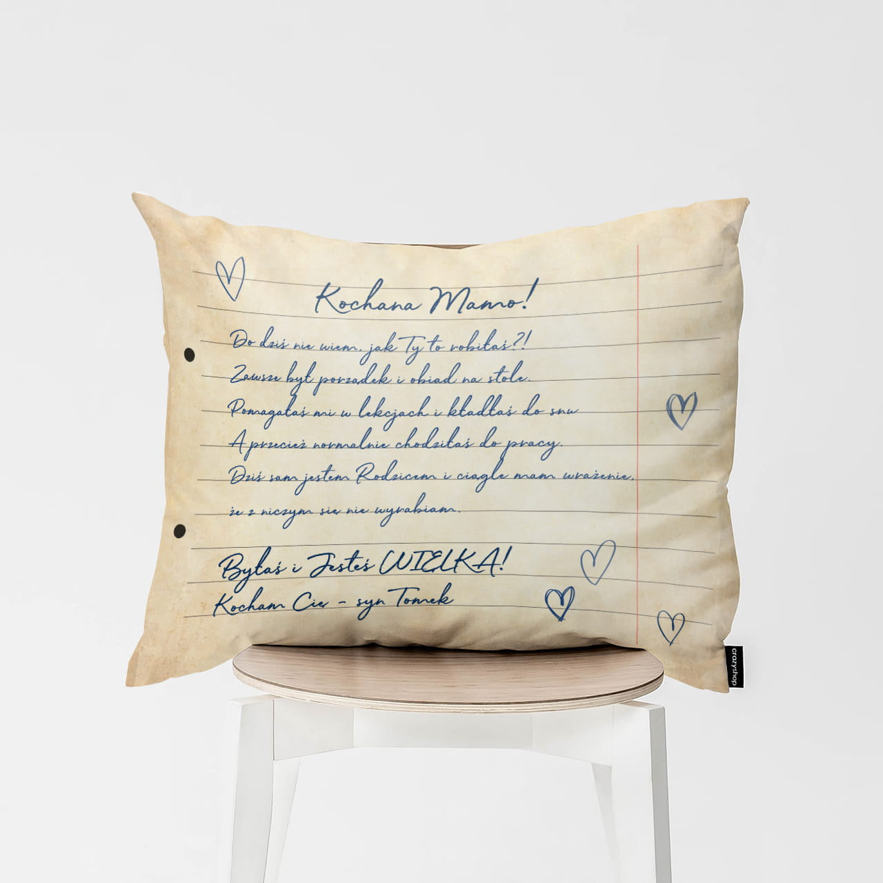 Personalizowana poduszka dla mamy - prezent od dzieci prezent dla mamy prezent na dzień mamy