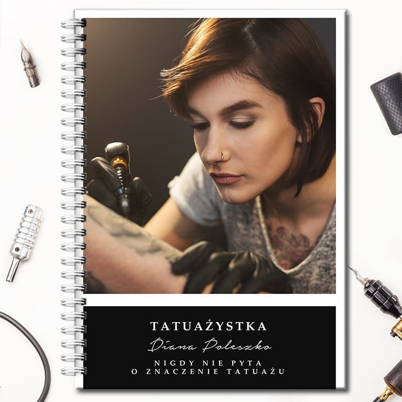 Personalizowany notatnik - prezent dla miłośnika tatuaży notatnik personalizowany prezent dla tatuażysty