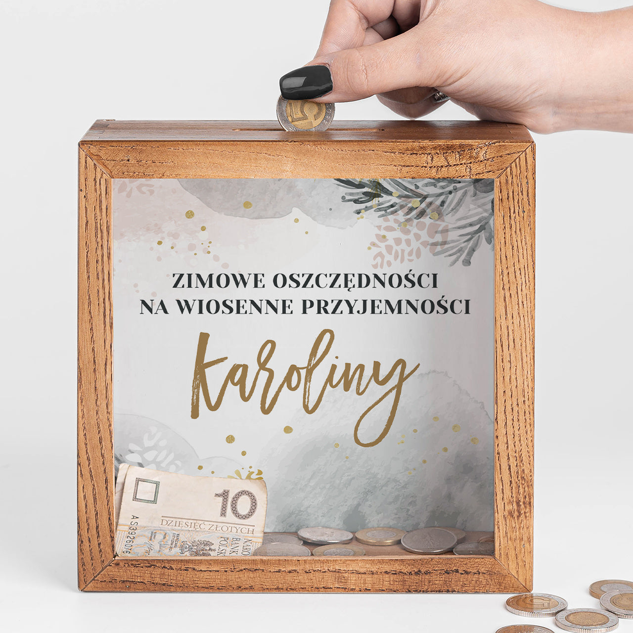 Skarbonka świąteczna - prezent dla koleżanki na święta