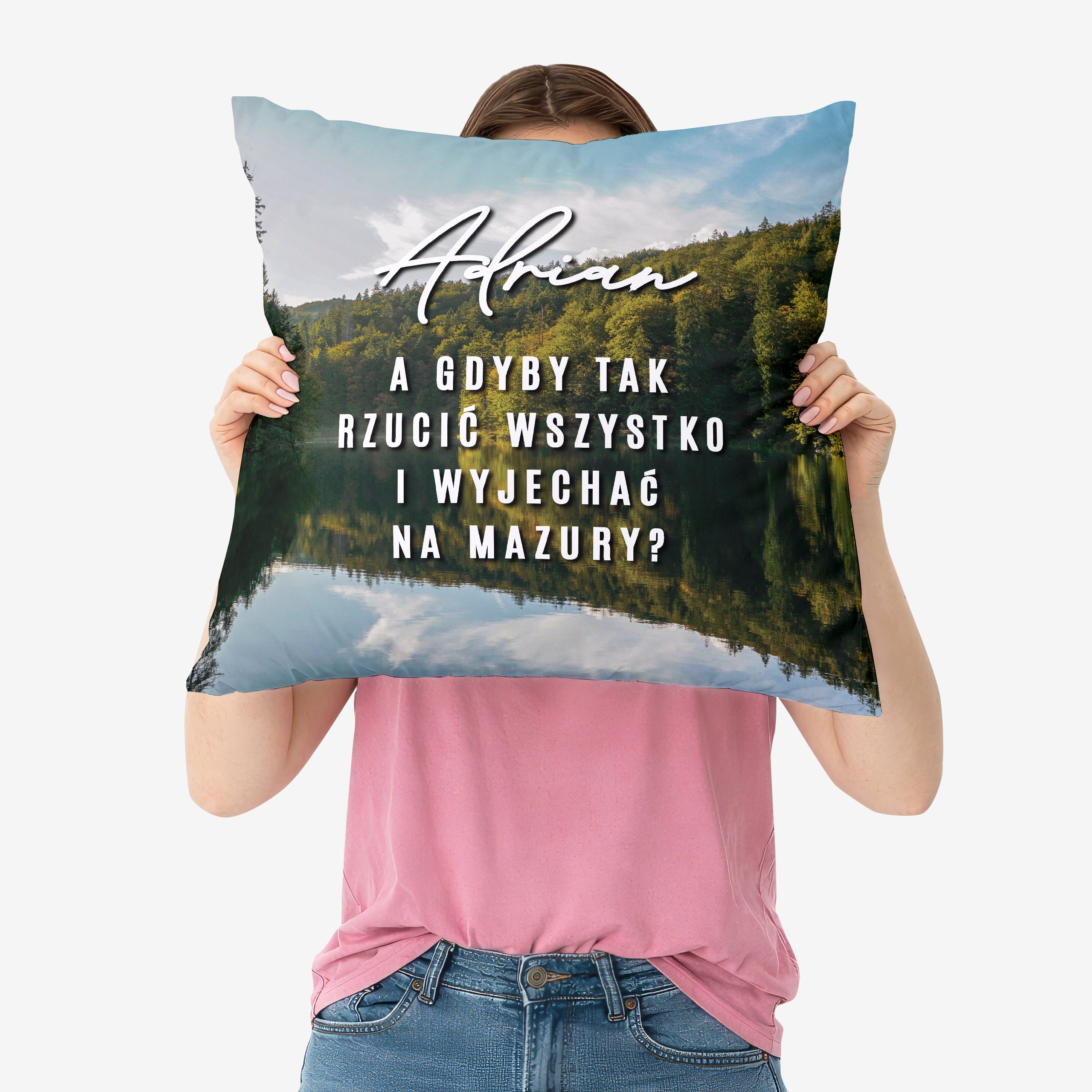 Poduszka dla podróżnika prezent dla niego prezent dla podróżnika poduszka z nadrukiem poduszka personalizowana
