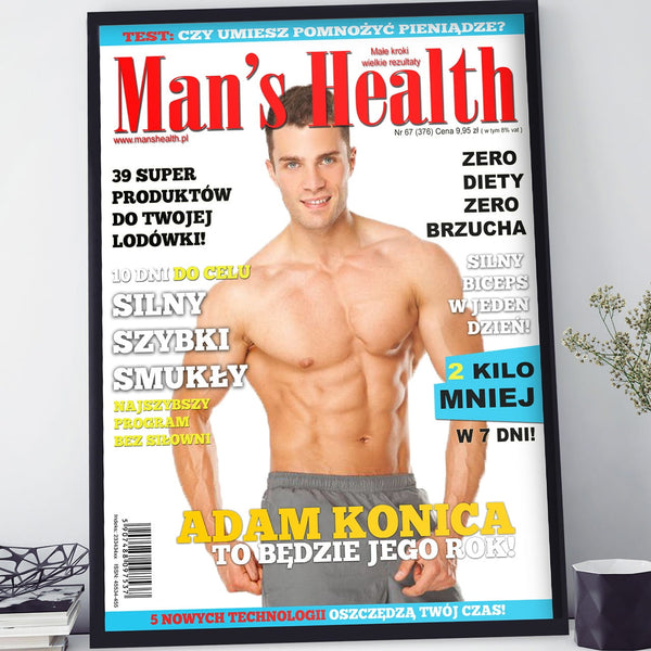 Plakat ze zdjęciem Mans Health prezent dla sportowca