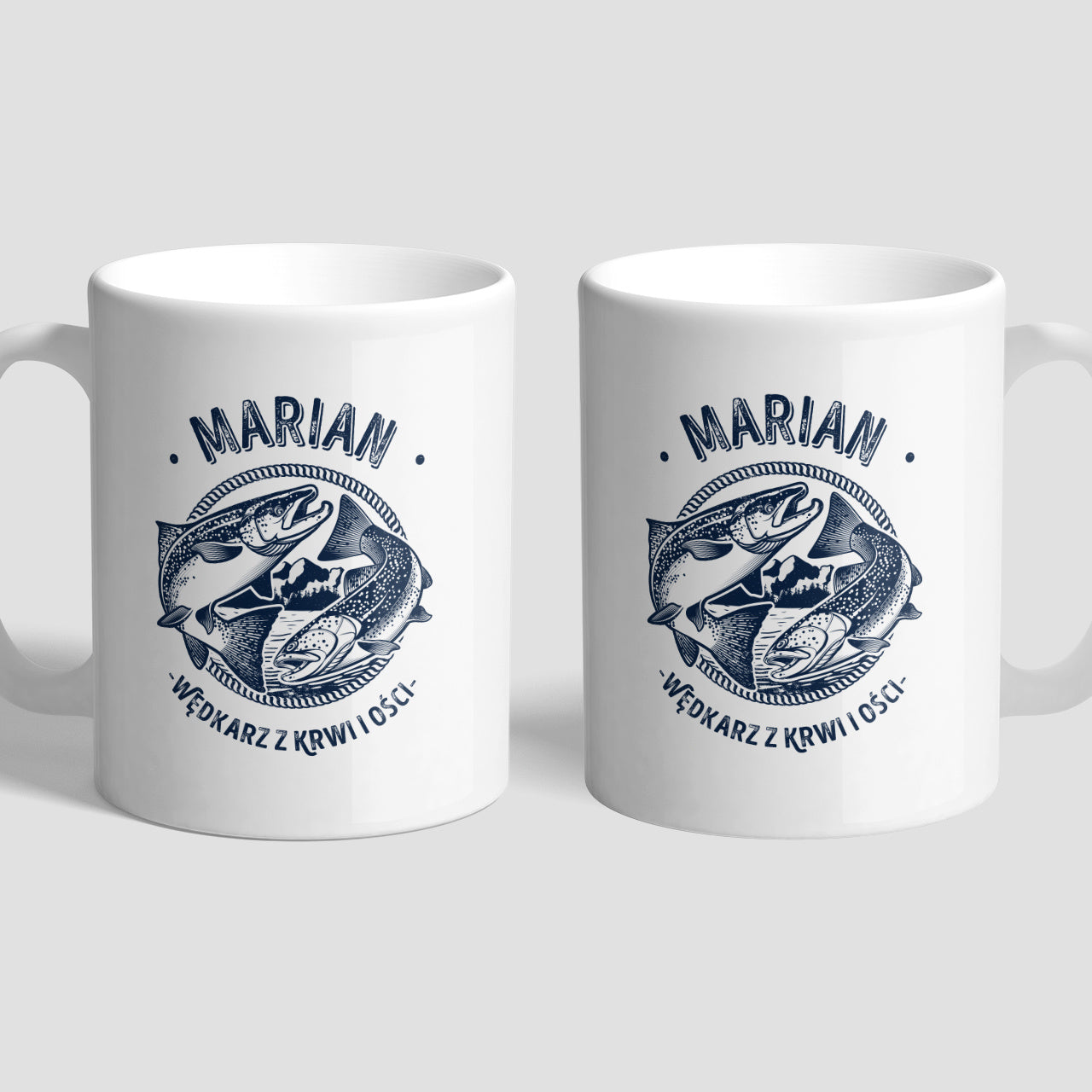 Kubek personalizowany - Wędkarz Z Krwi I Ości - upominek dla wędkarza prezent dla wędkarza kubek dla wędkarza