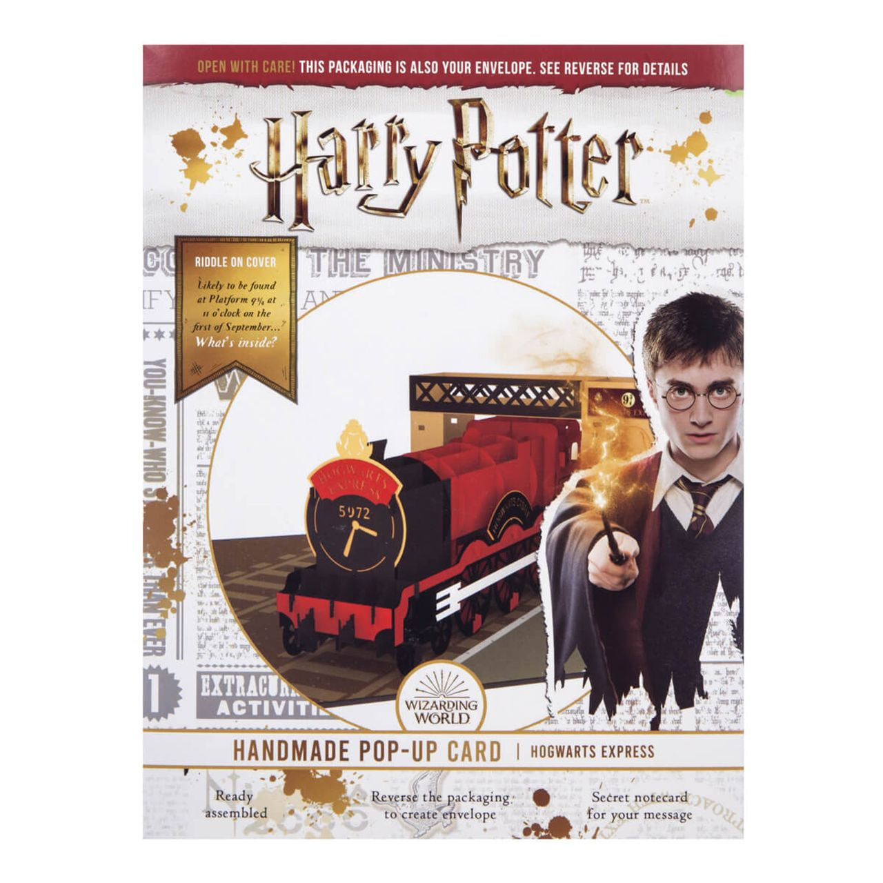Kartka pop up dla fana Harrego Pottera Hogwarts Express