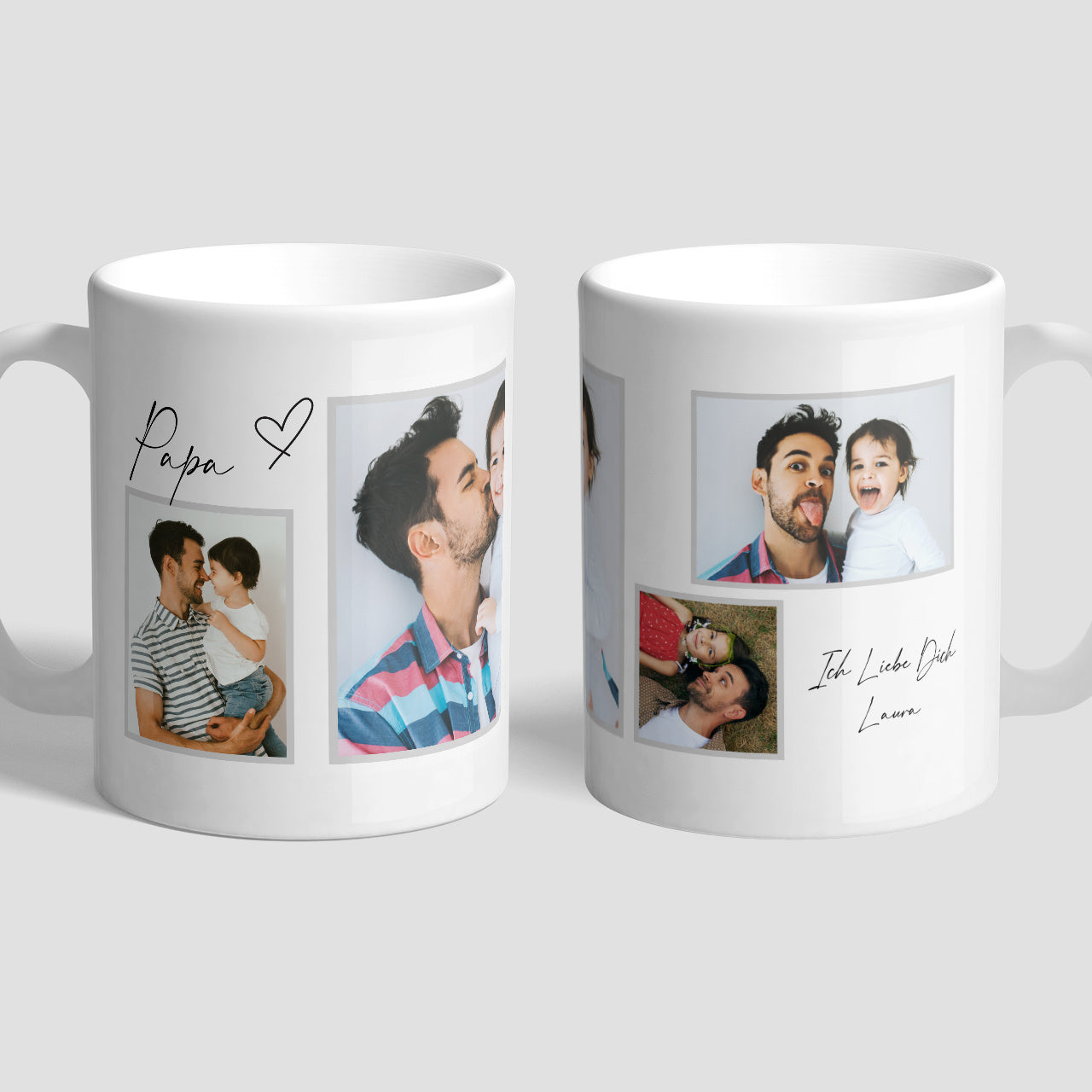 Becher mit Fotos für Papa – Geschenk