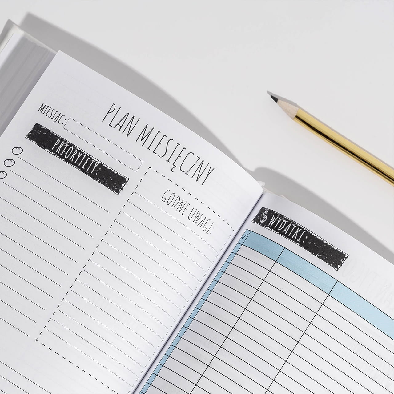 Biały planner na prezent dla nauczyciela matematyki - Wzór na ocenianie