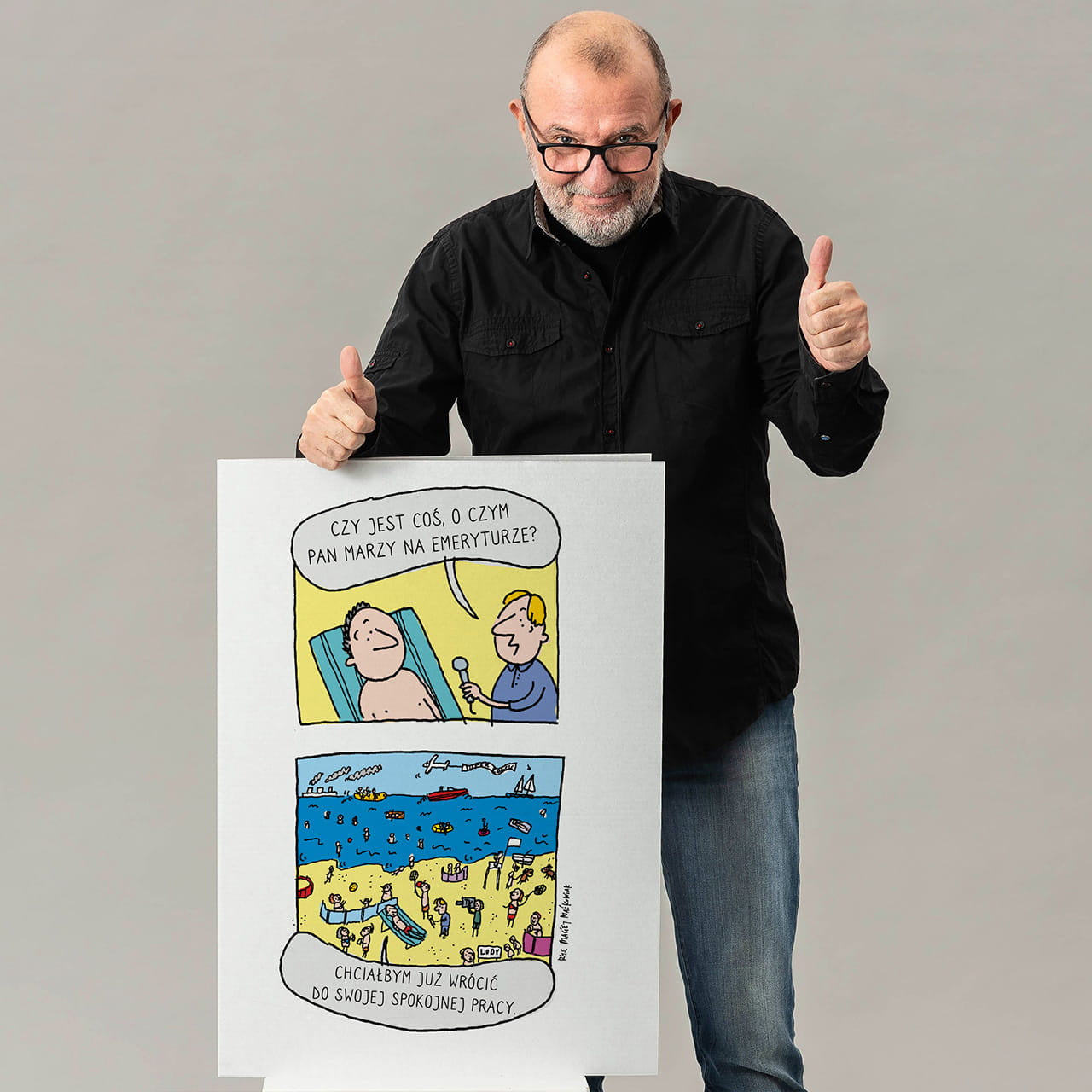 Duża kartka xxl dla emeryta