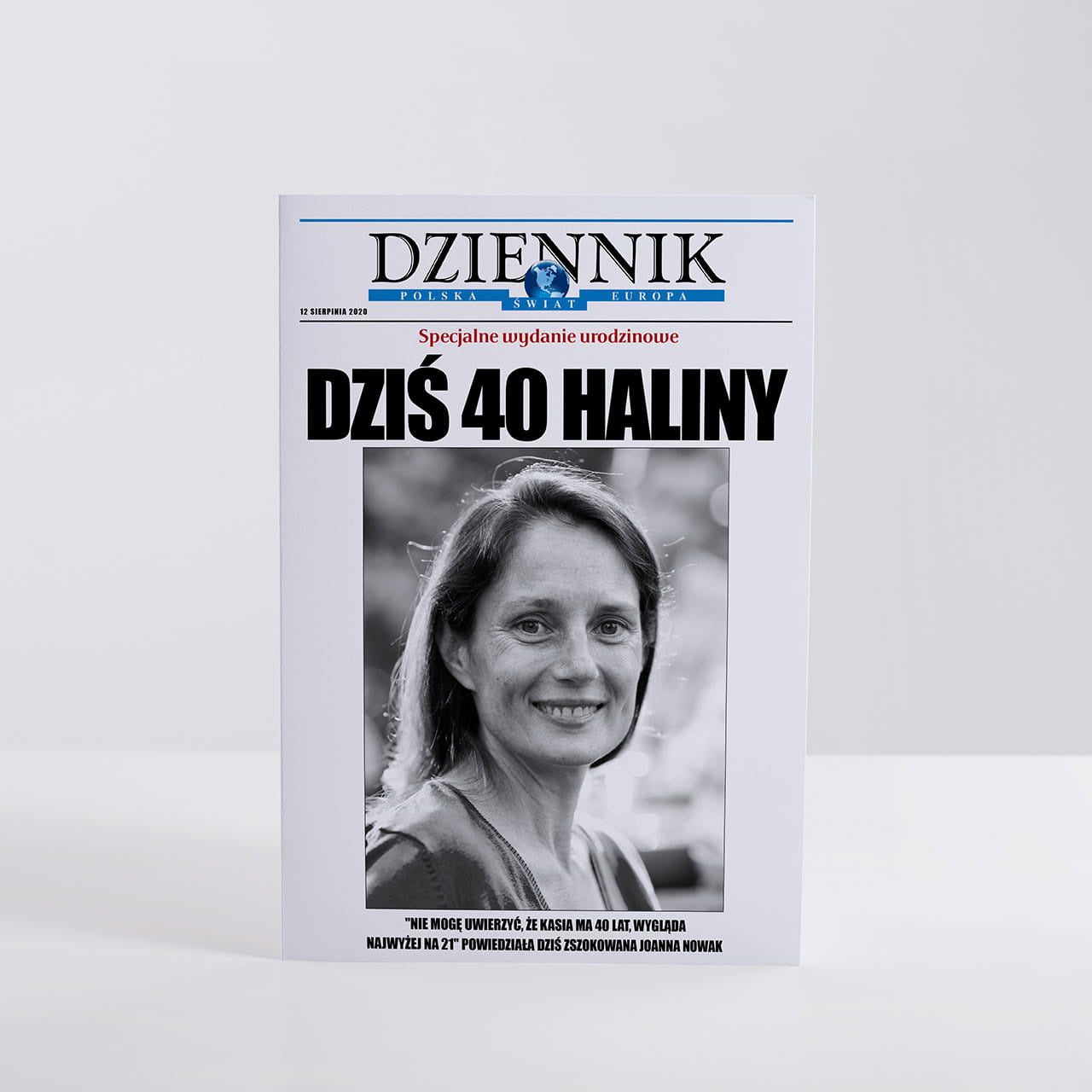 Kartka urodzinowa ze zdjęciem upominek na urodziny kartka na 40 urodziny