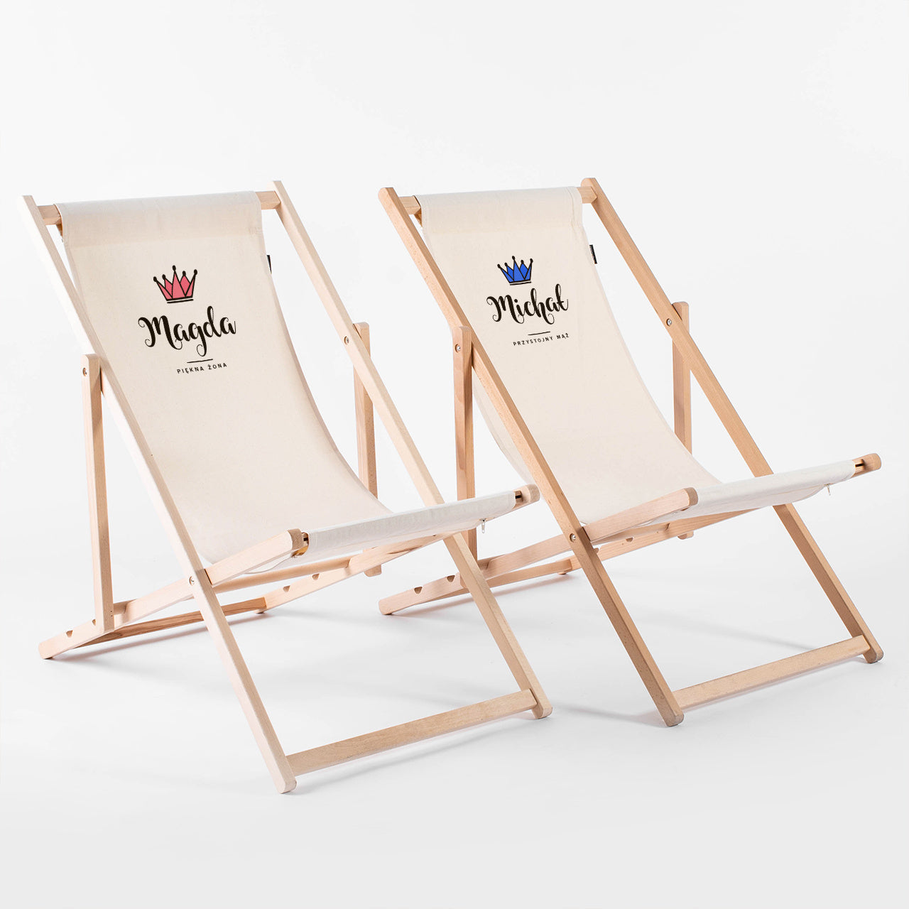 Komplet leżaków personalizowanych - prezent na ślub cywilny