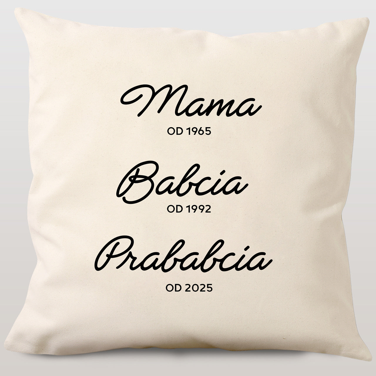 Personalizowana poduszka dla prababci - wyjątkowy prezent prezent dla prababci sentymentalny prezent