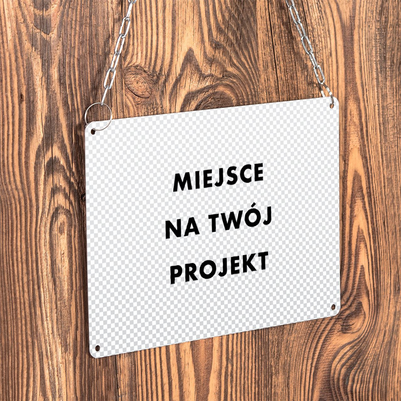 Metalowa tabliczka do powieszenia - Twój projekt