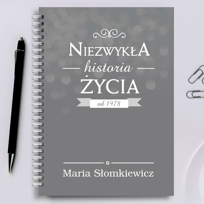 Personalizowany pamiętnik dla dorosłych - niezwykła historia prezent dla dorosłych pamiętnik do pisania