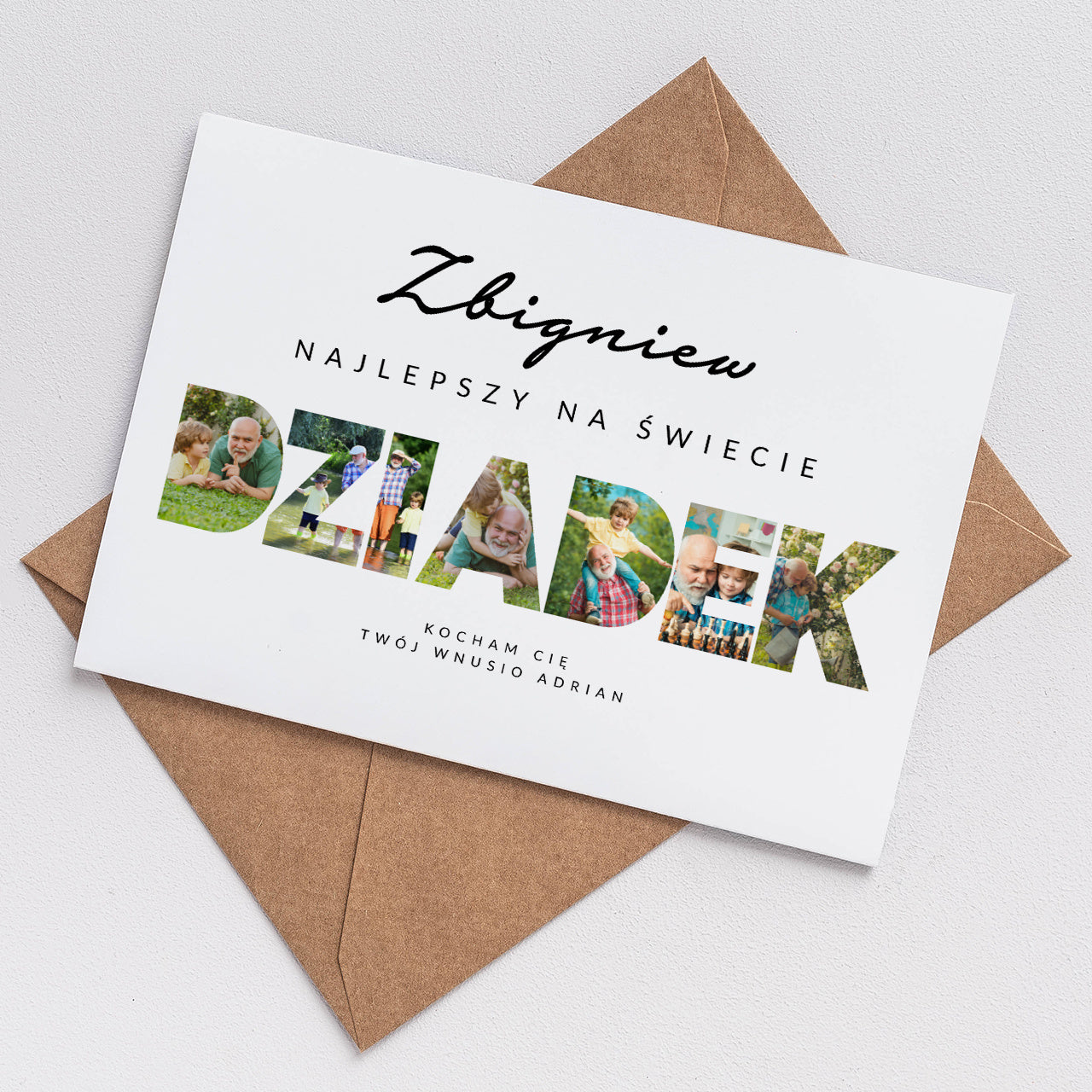 Personalizowana kartka XXL - duża kartka na Dzień Dziadka