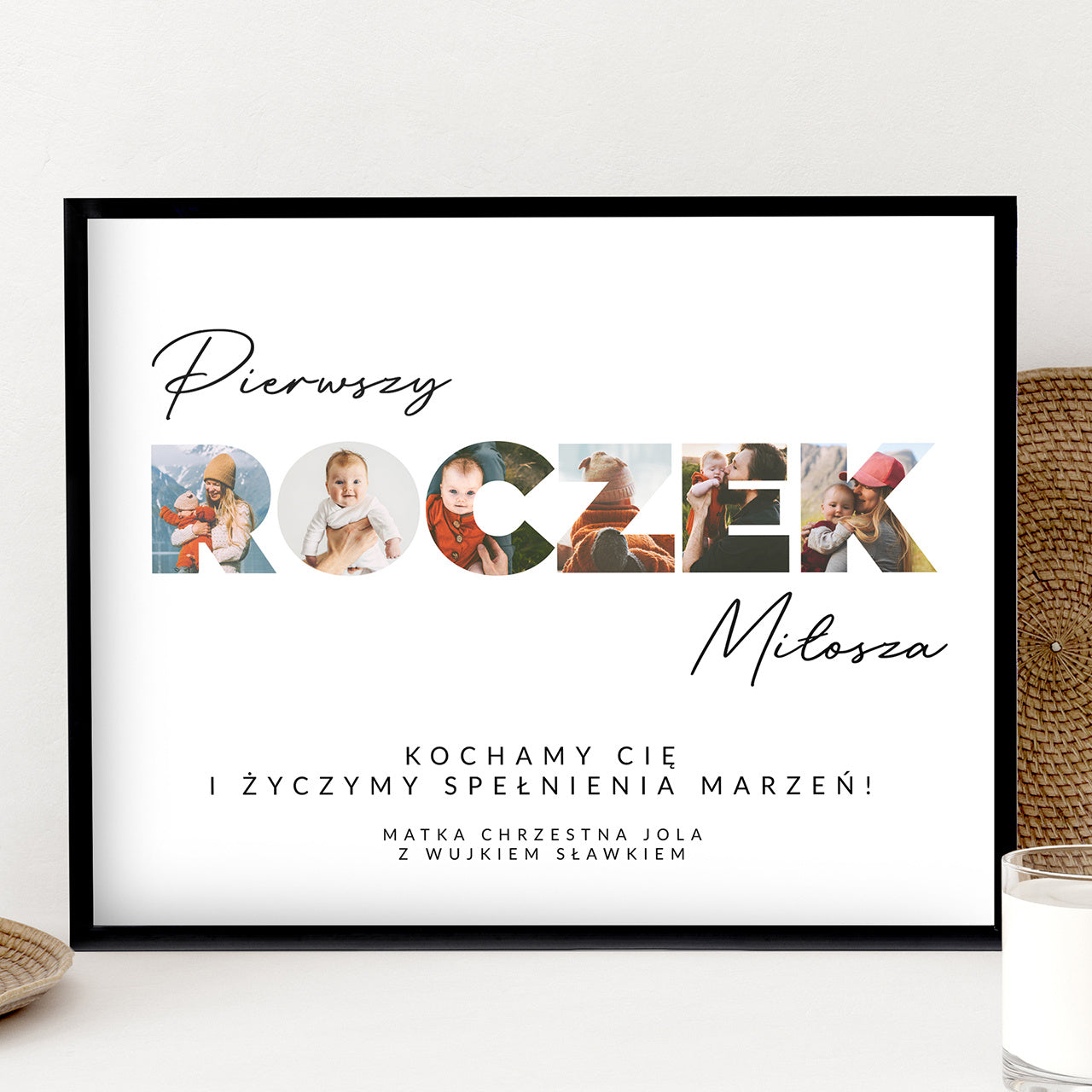 Plakat ze zdjęciami na Roczek