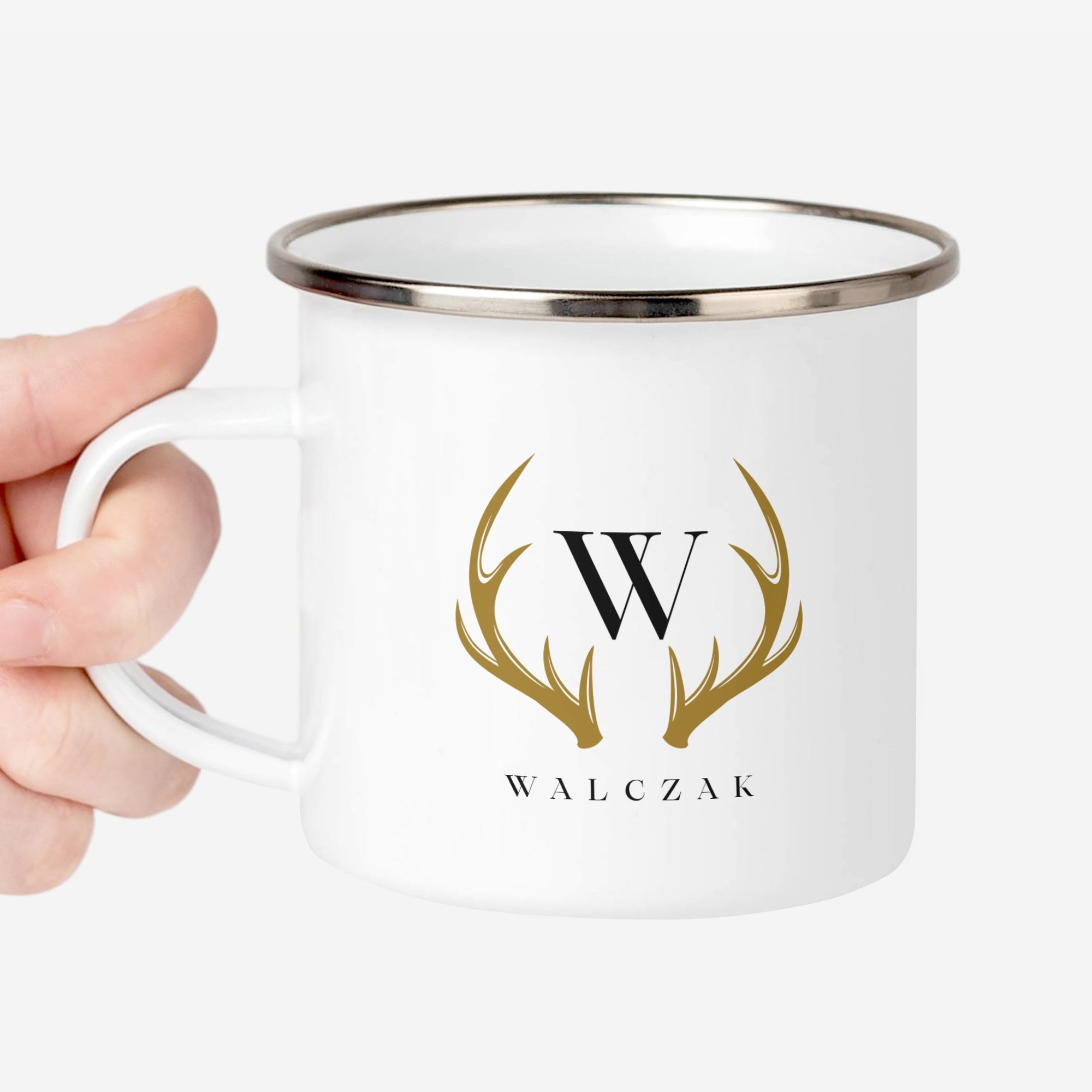 Kubek emaliowany - prezent dla myśliwego emaliowany kubek kubek dla myśliwego upominek dla myśliwego