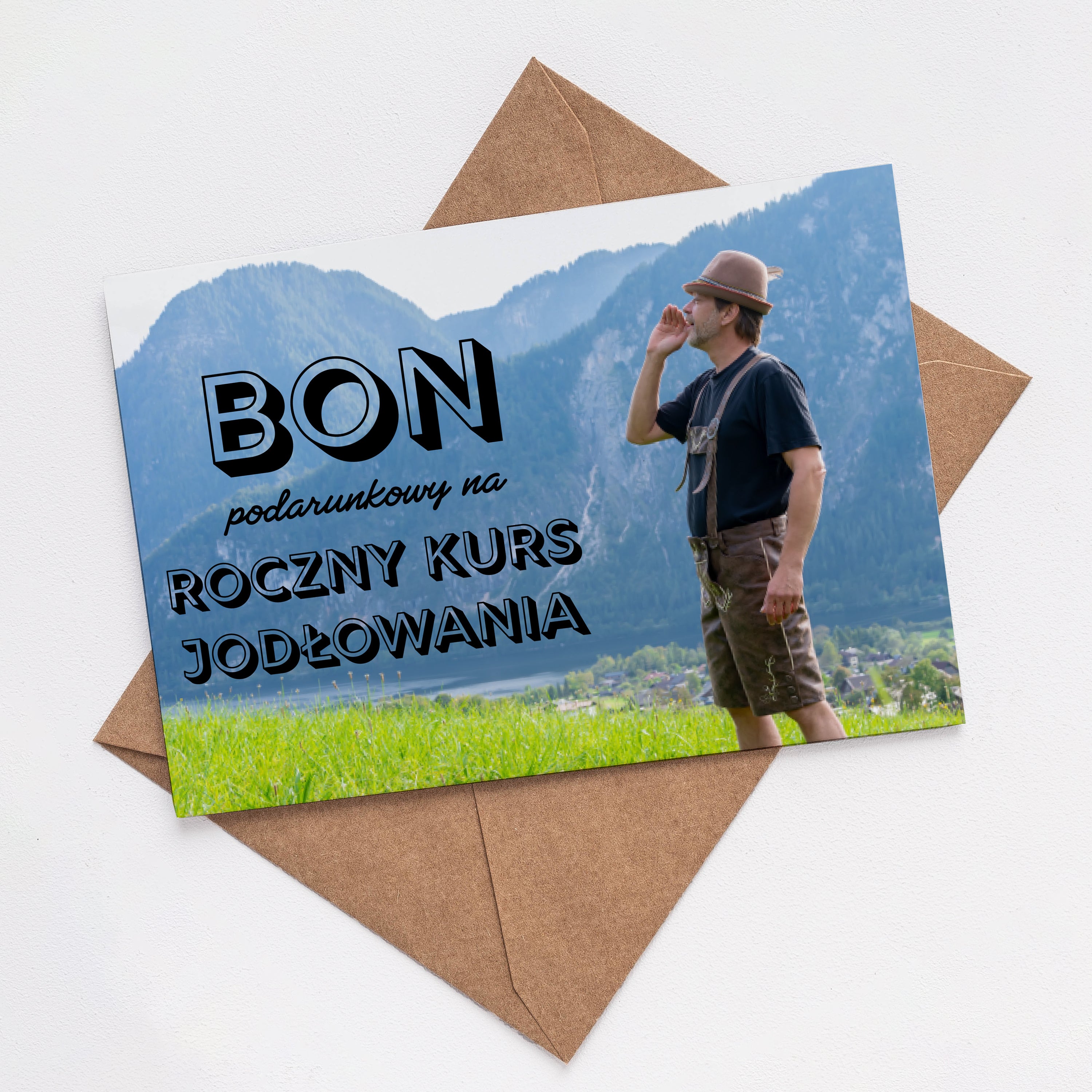 Śmieszna kartka na prezent - bon podarunkowy kartka personalizowana na prezent