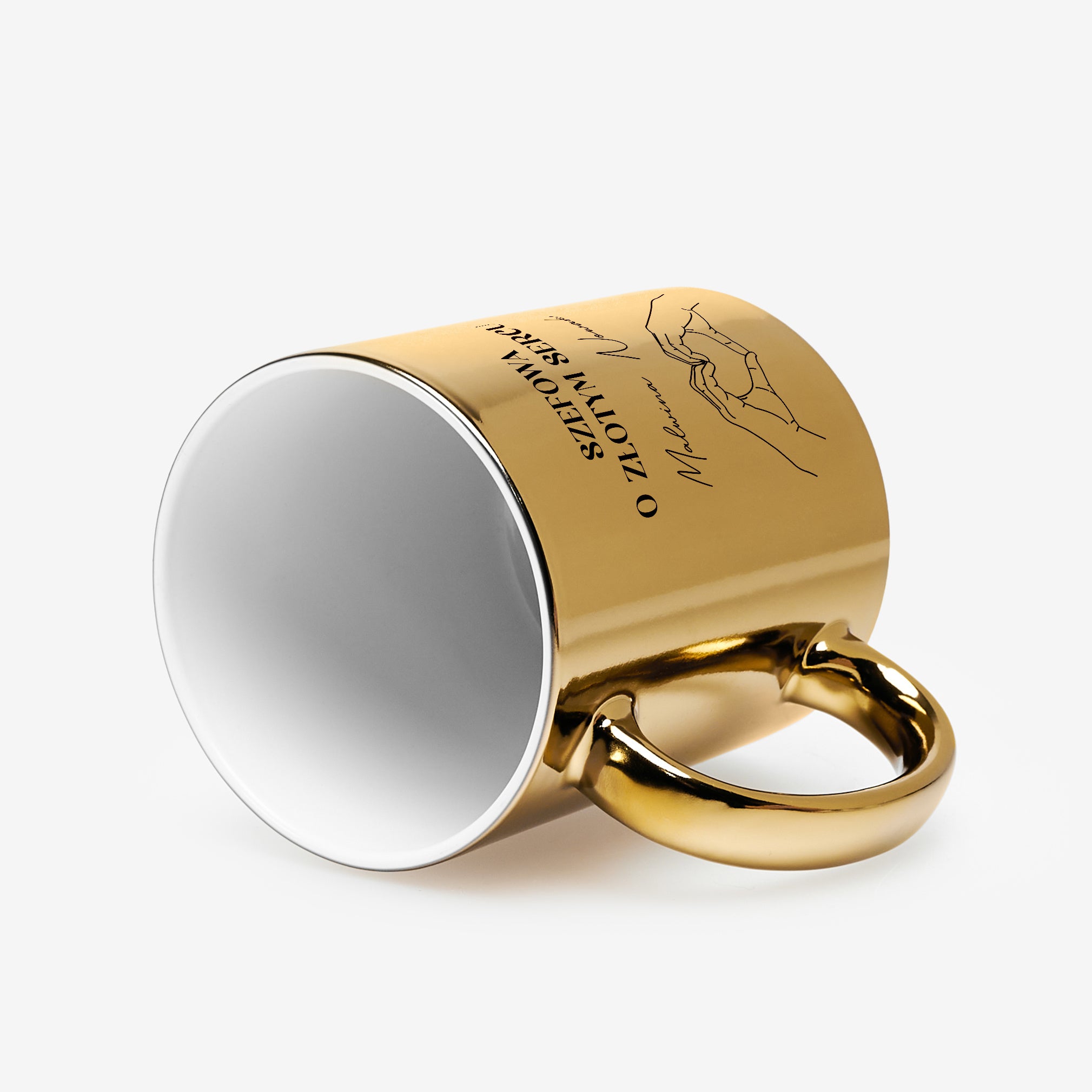 Kubek złoty personalizowany - prezent dla szefowej personalizowany kubek dla szefowej 