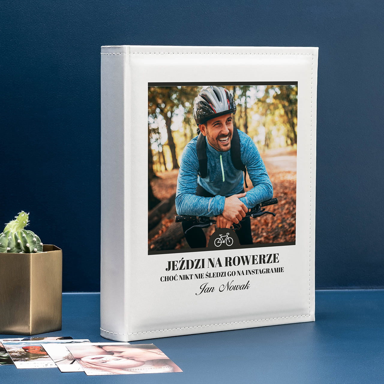 Album na wklejane zdjęcia na prezent dla rowerzysty album do zdjęć gadżet dla rowerzysty album do wklejania zdjęć