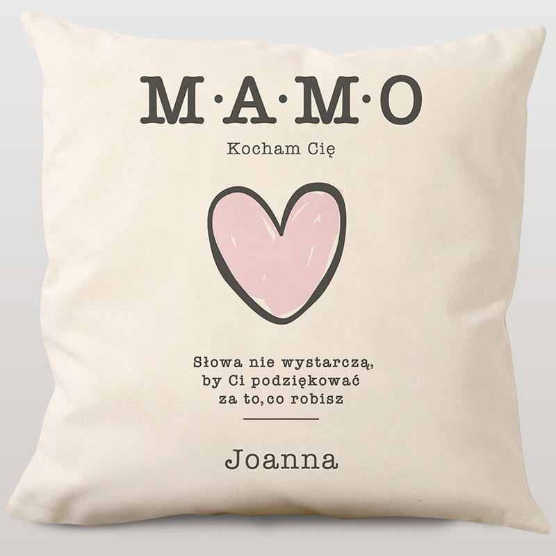 Personalizowana poduszka dla mamy z podziękowaniem poduszka na Dzień Mamy prezent dla mamy