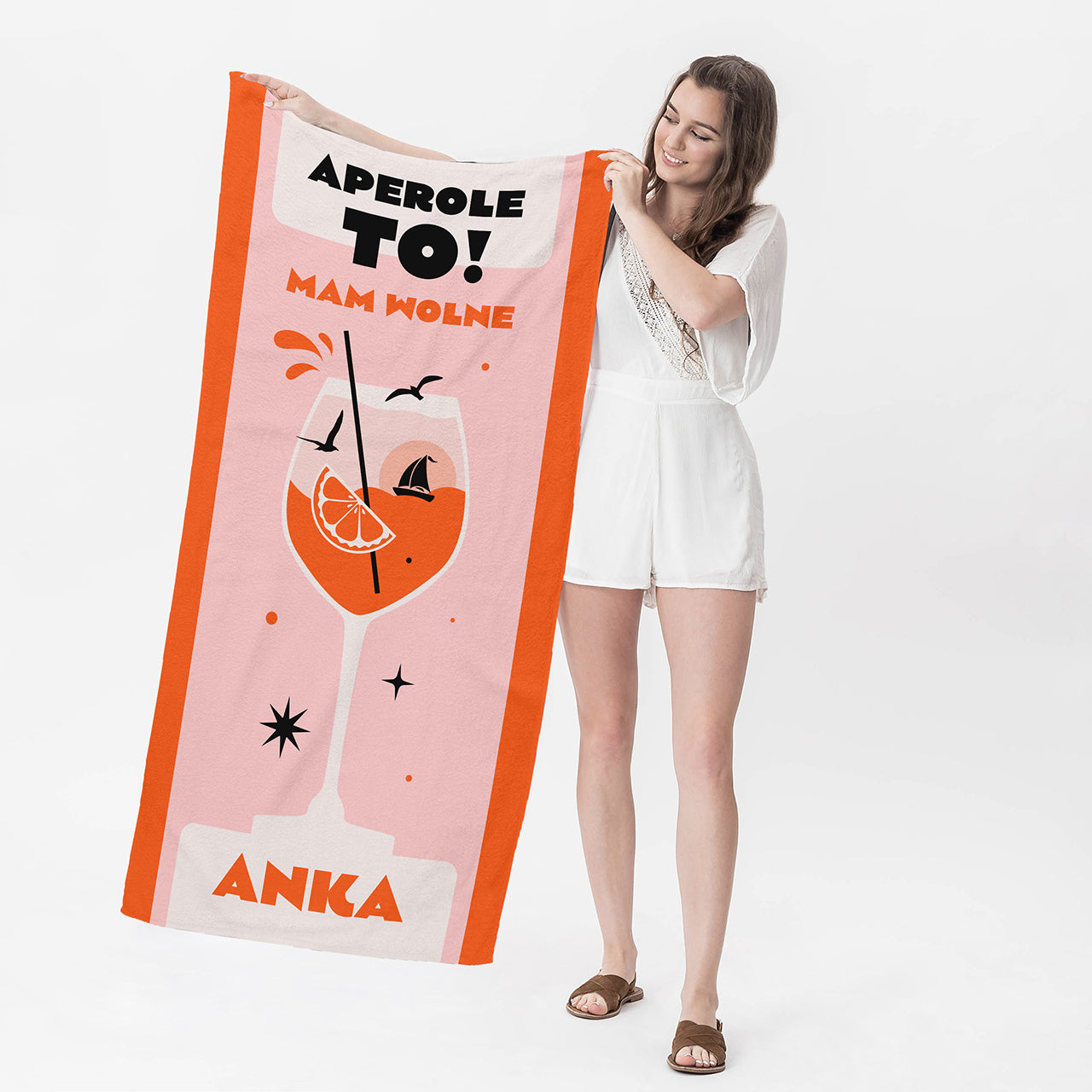 Ręcznik z imieniem - prezent dla niej - Aperole to!