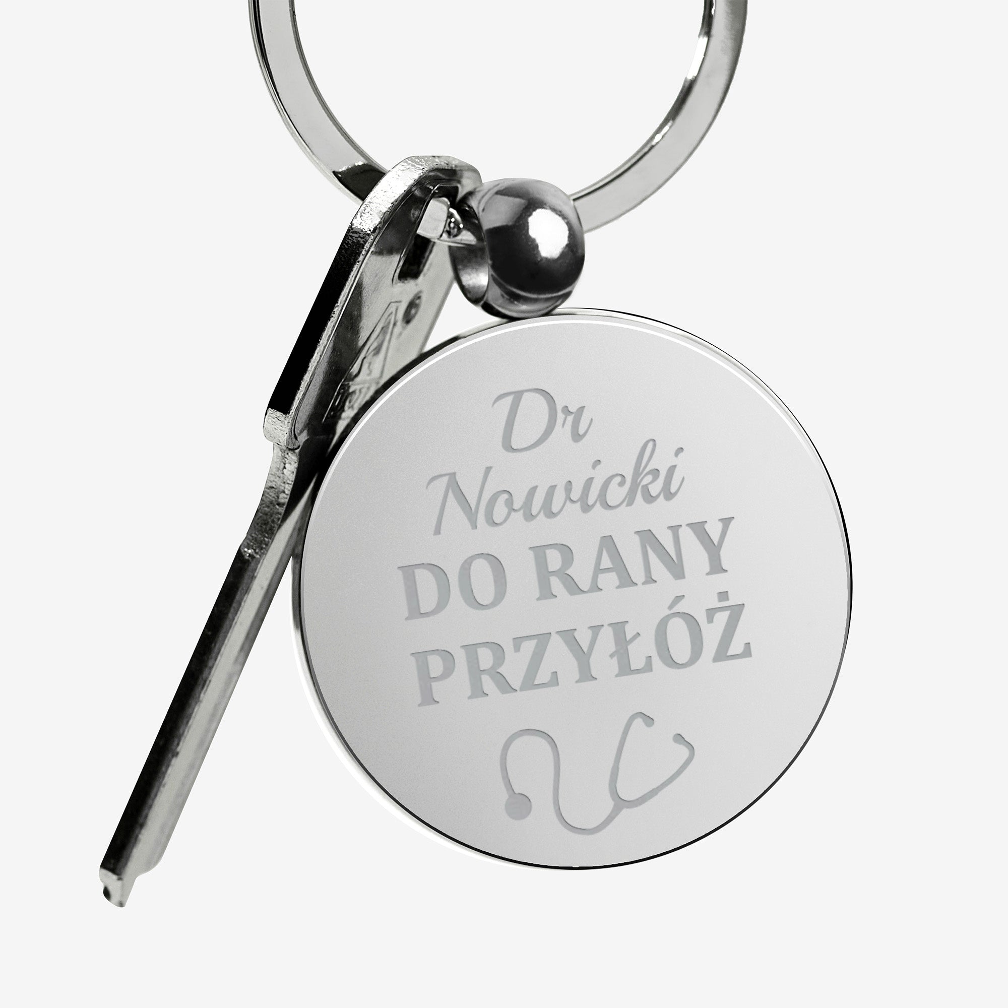 Grawerowany brelok dla lekarza brelok z grawerem upominek dla lekarza personalizowany brelok gadżet dla lekarza