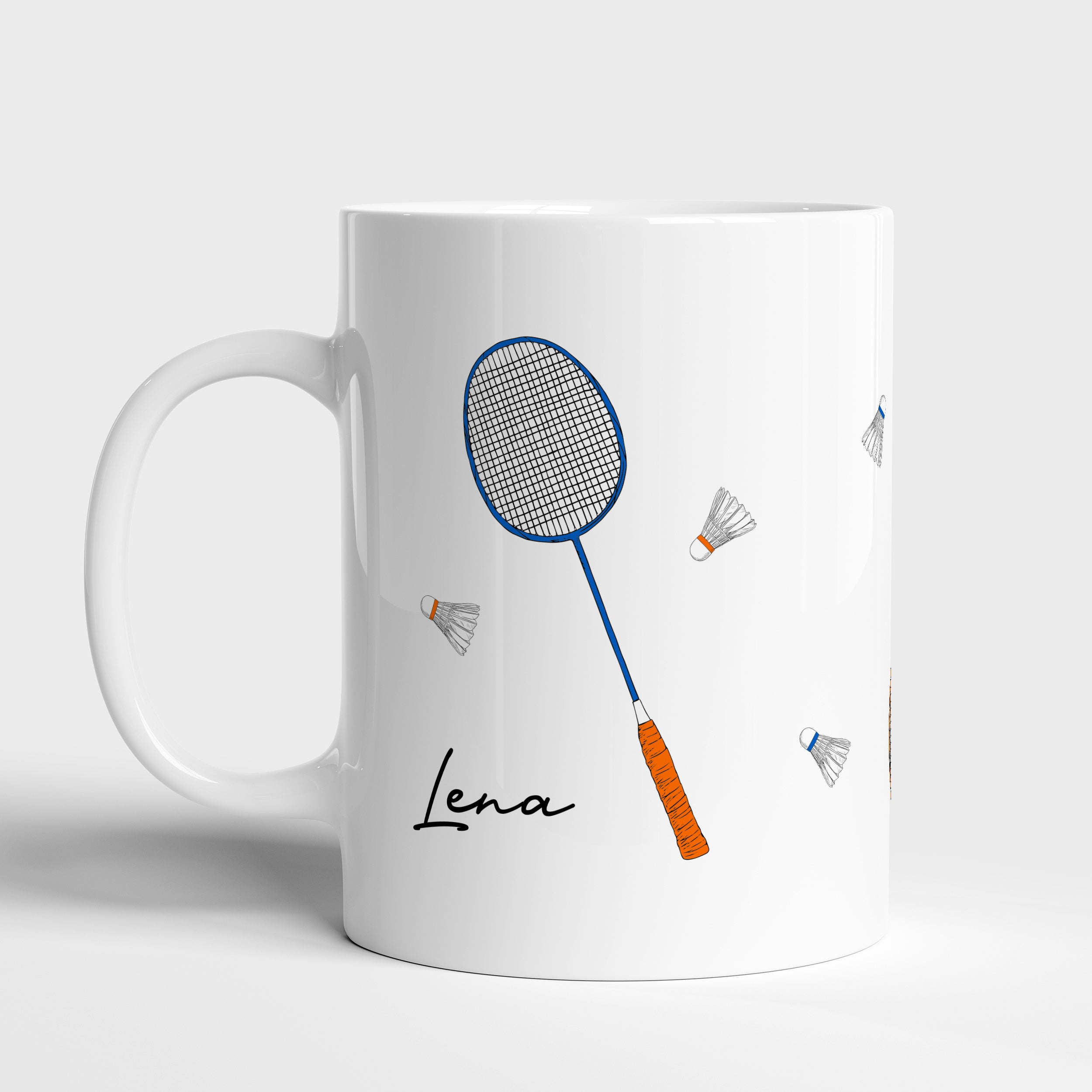 Personalizowany kubek dla nastolatka - prezent dla miłośnika gry w badminton kubek sportowy