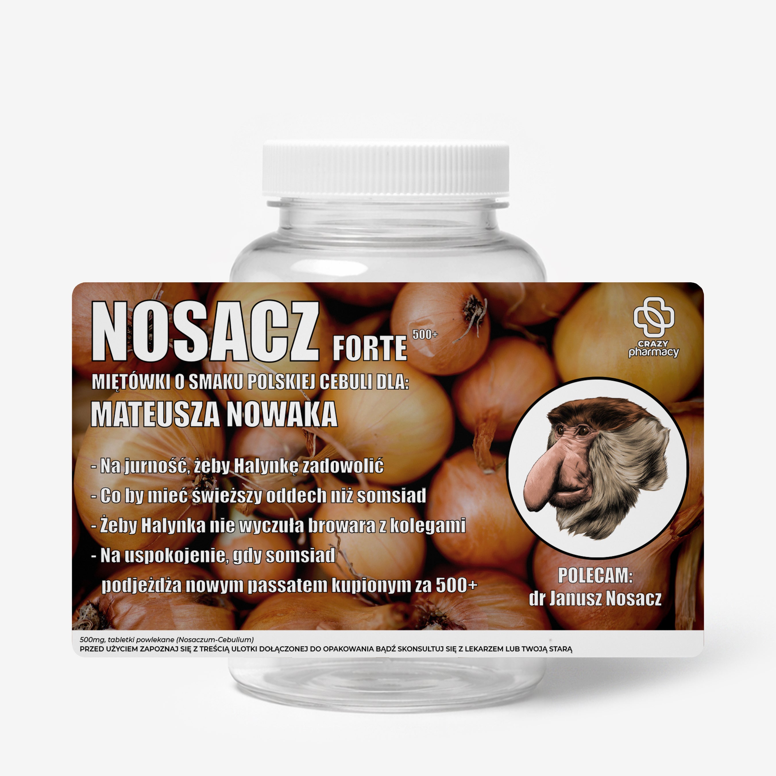 Buteleczka na cukierki z etykietą personalizowaną - prezent dla kumpla prezent dla kolegi