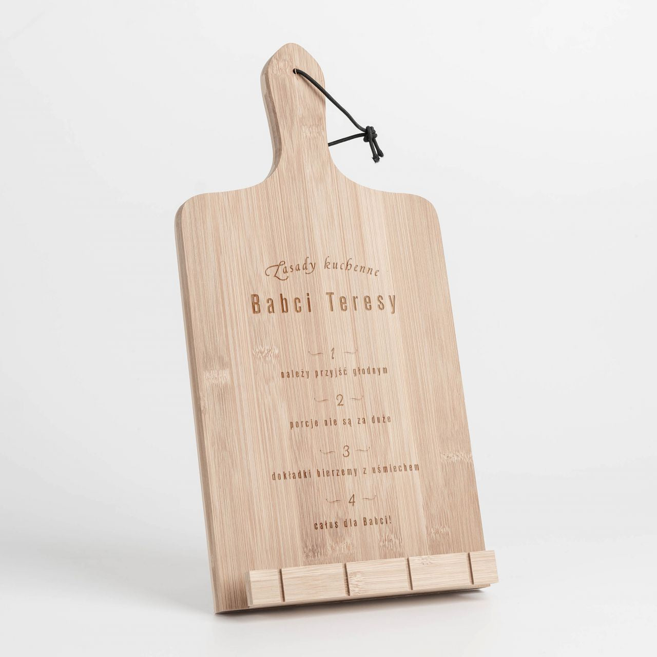Podstawka pod książkę kucharską - Zasady - prezent dla babci