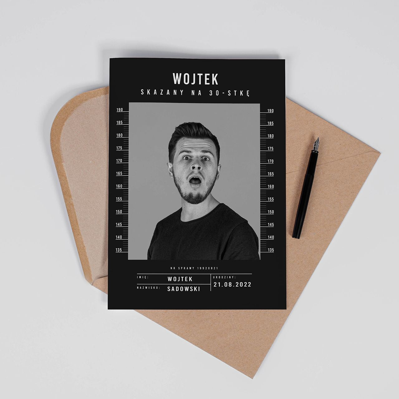 Śmieszna kartka personalizowana na 30 urodziny A4