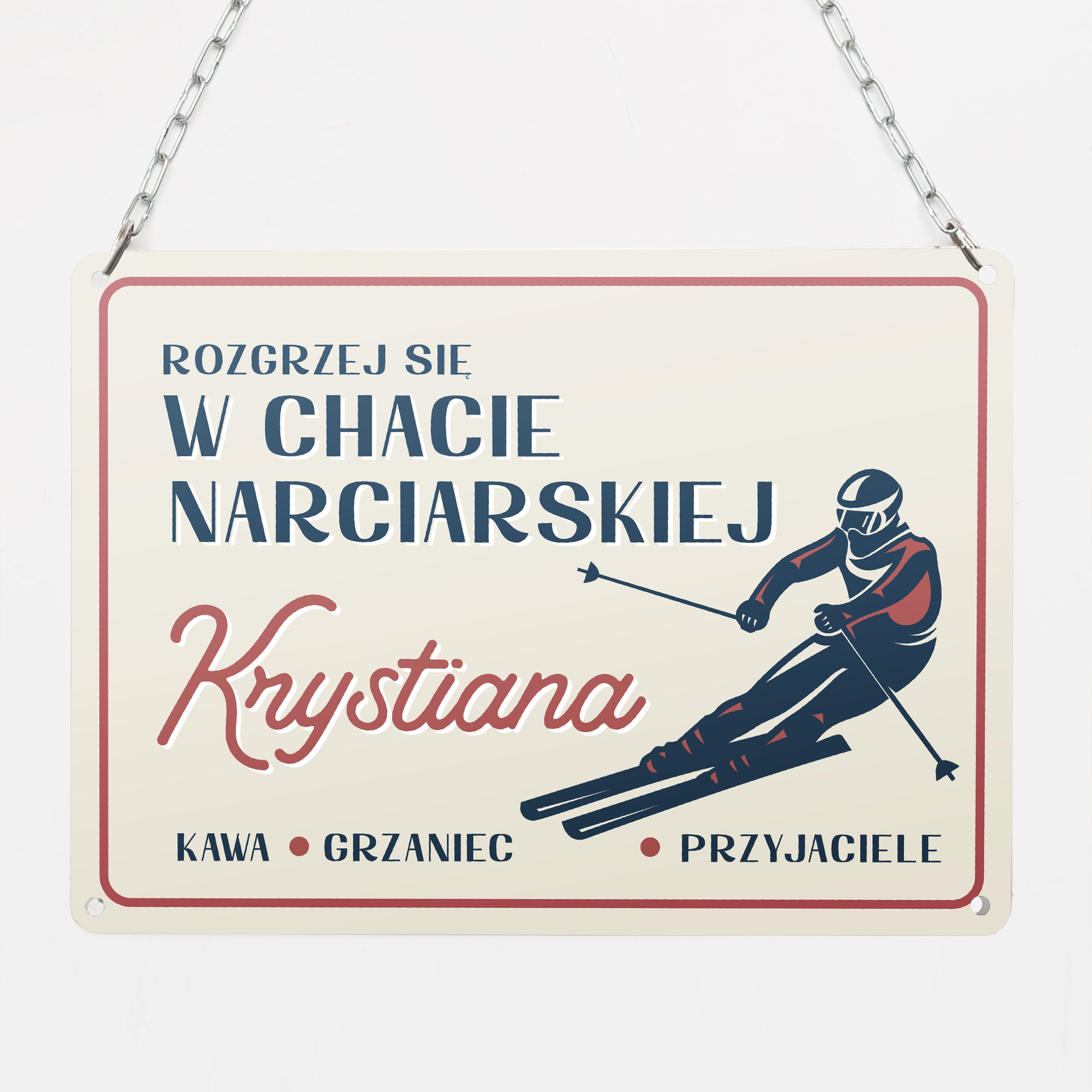 Tabliczka na prezent dla narciarza tabliczka personalizowana tabliczka metalowa prezent dla miłośnika gór