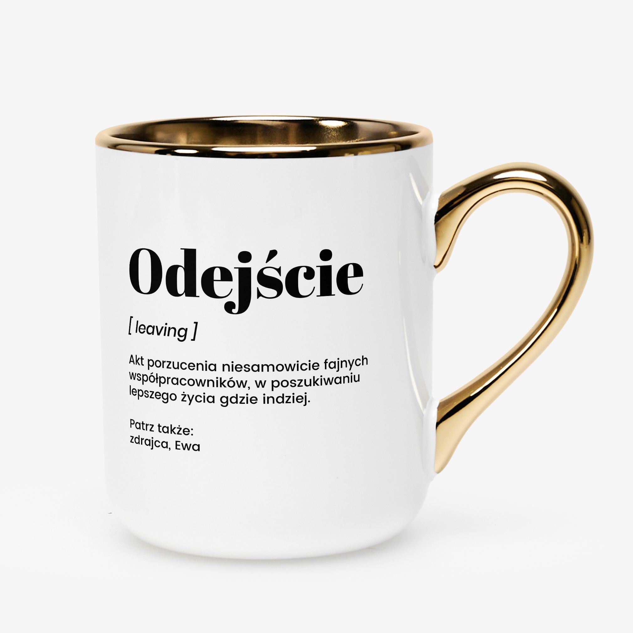 Personalizowany kubek ceramiczny - śmieszny prezent na odejście z pracy