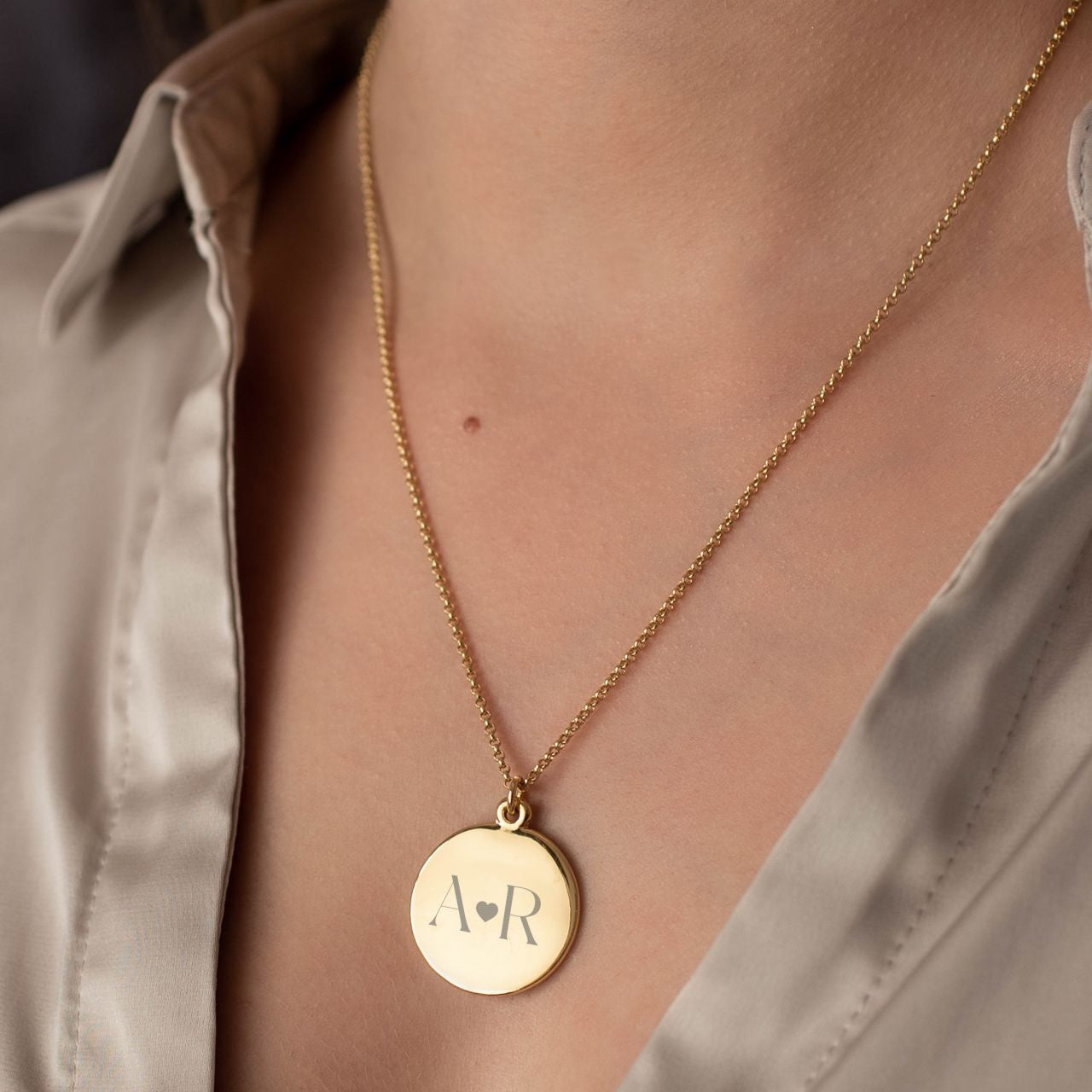 Naszyjnik grawerowany dla ukochanej - pozłacany