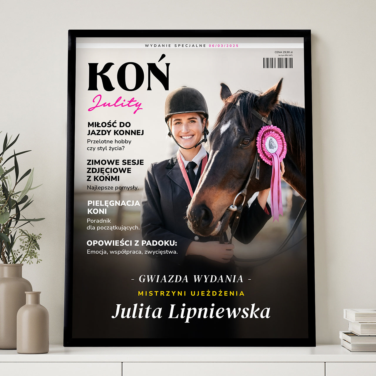 Personalizowany plakat - prezent dla koniary prezent dla miłośniczki koni prezent dla fanki jazdy konnej