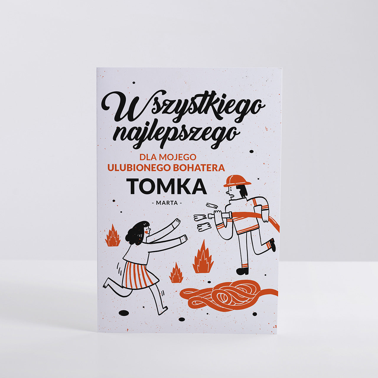 Personalizowana kartka dla strażaka
